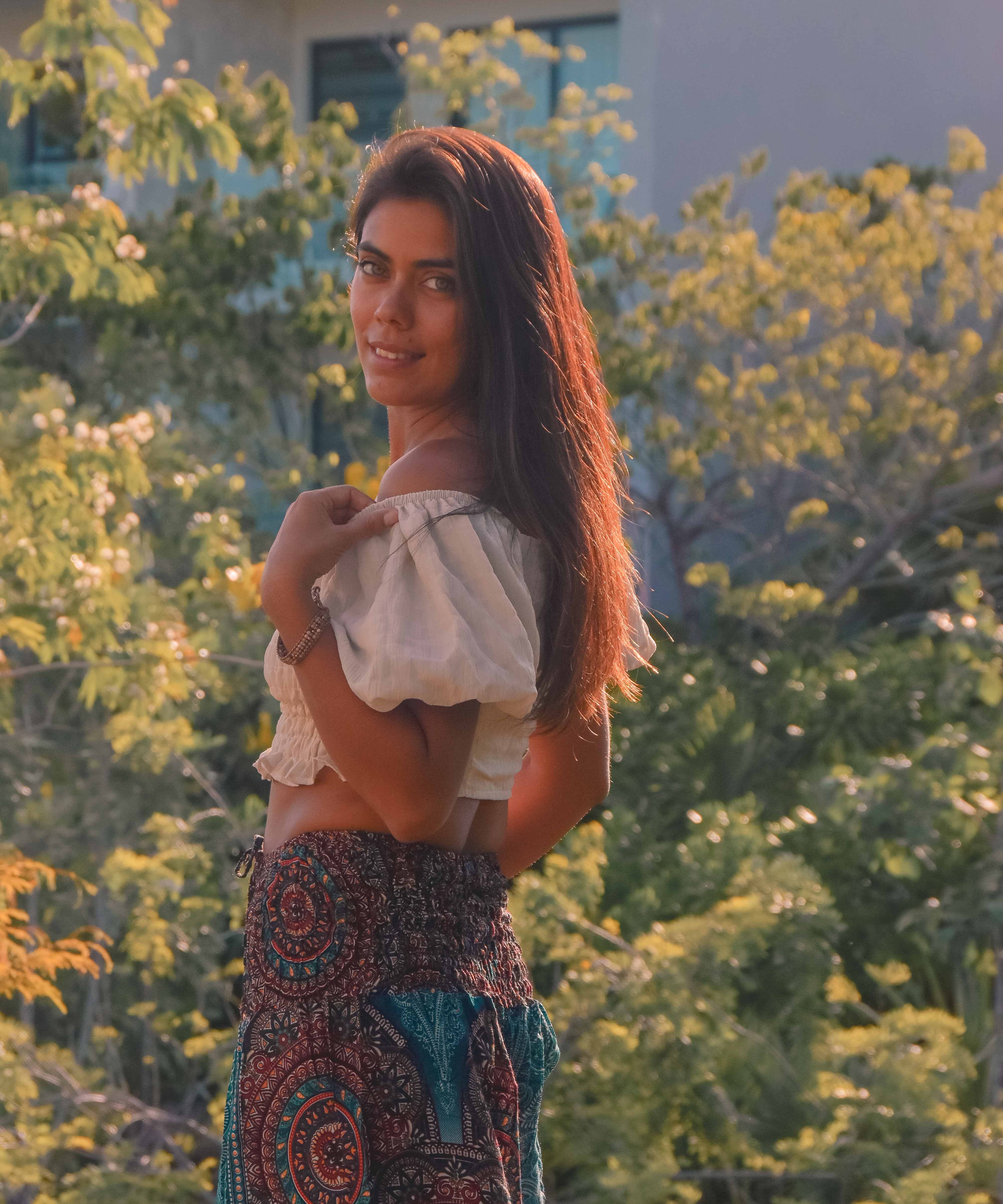 SELVA TOP Elepanta Women's Top - Buy Today Elephant Pants Jewelry And Bohemian Clothes Handmade In Thailand Help To Save The Elephants FairTrade And Vegan