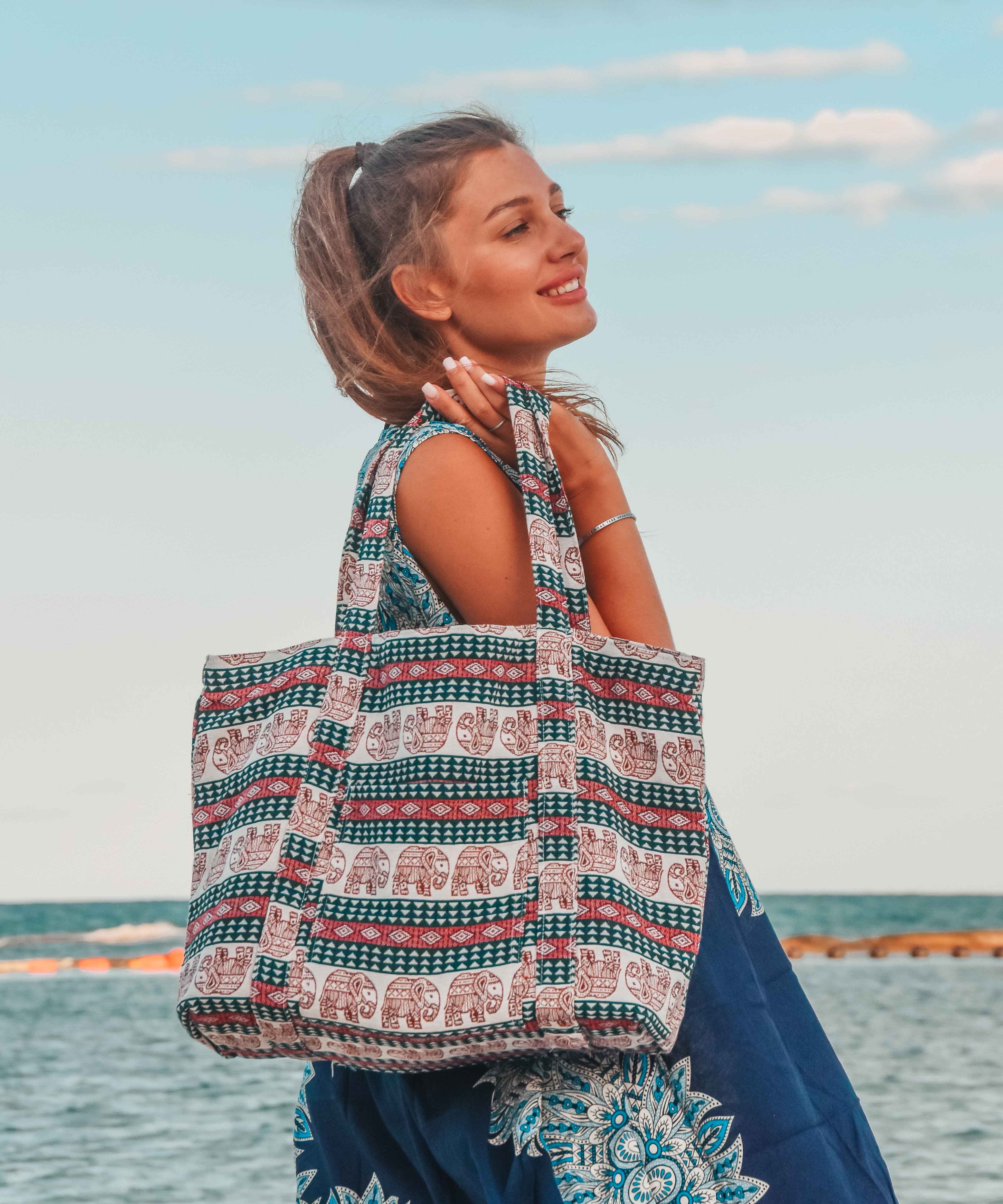 SELVA BEACH BAG Elepanta Beach Bags - Buy Today Elephant Pants Jewelry And Bohemian Clothes Handmade In Thailand Help To Save The Elephants FairTrade And Vegan