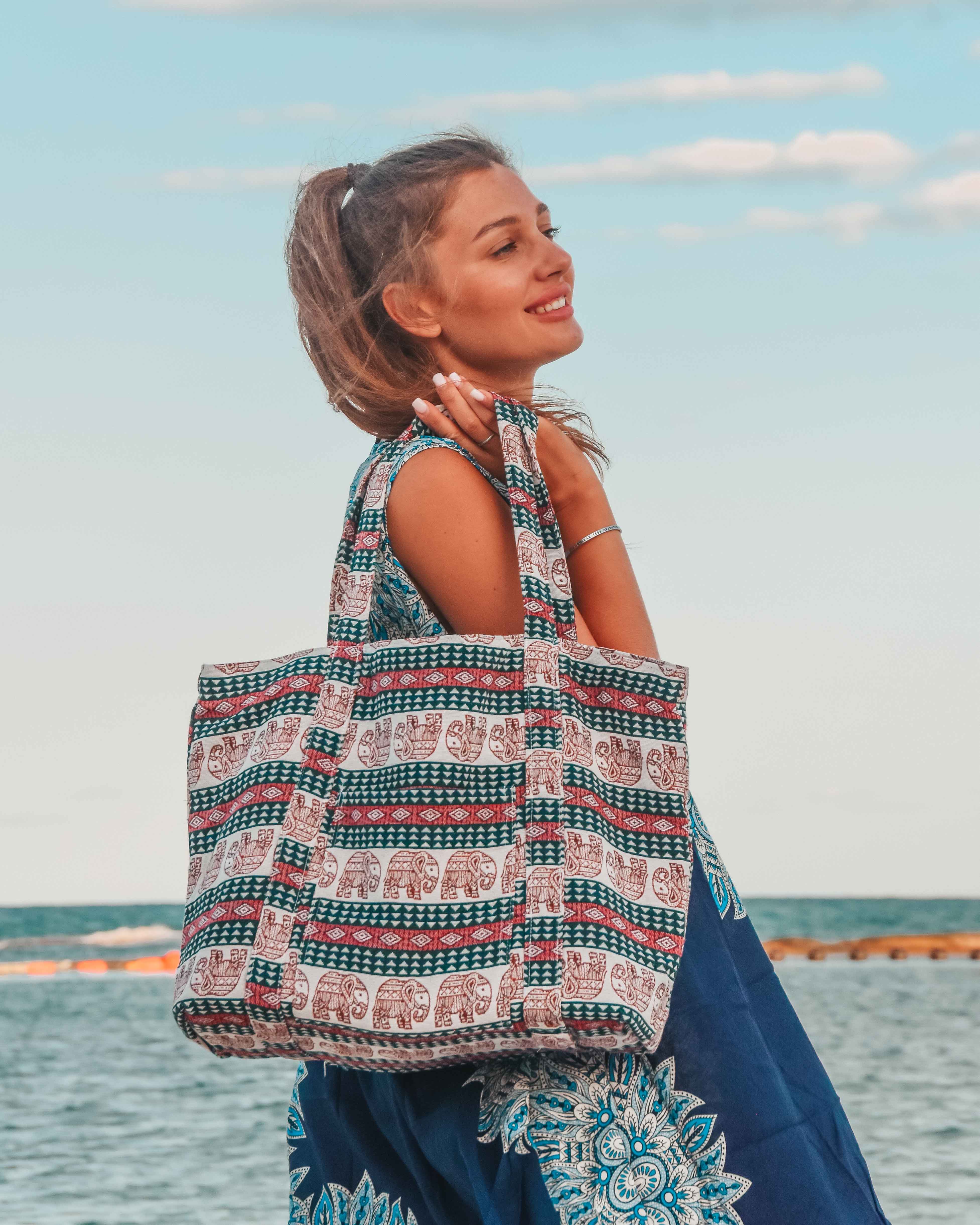 SELVA BEACH BAG Elepanta Beach Bags - Buy Today Elephant Pants Jewelry And Bohemian Clothes Handmade In Thailand Help To Save The Elephants FairTrade And Vegan