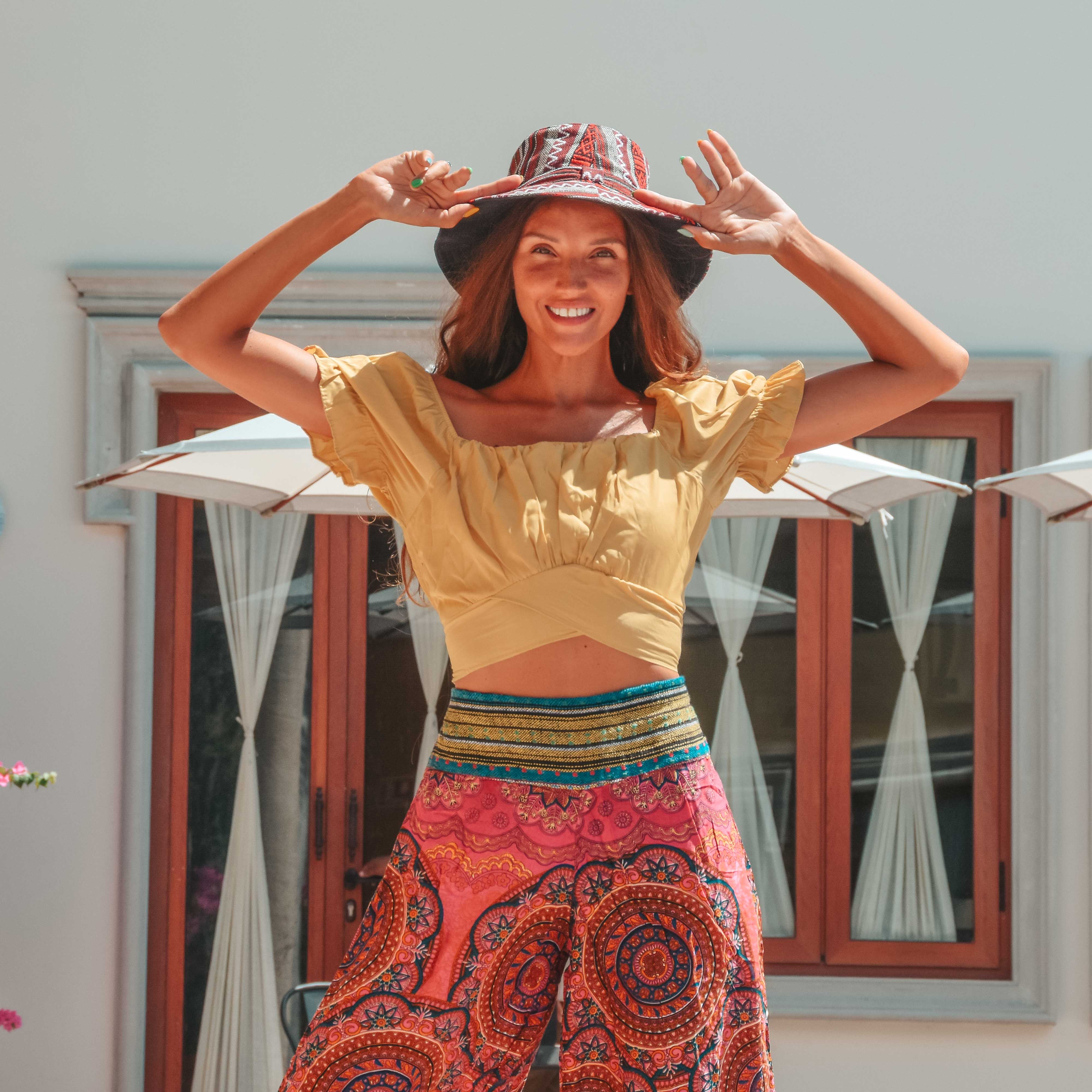 KRABI TOP Elepanta Women's Top - Buy Today Elephant Pants Jewelry And Bohemian Clothes Handmade In Thailand Help To Save The Elephants FairTrade And Vegan