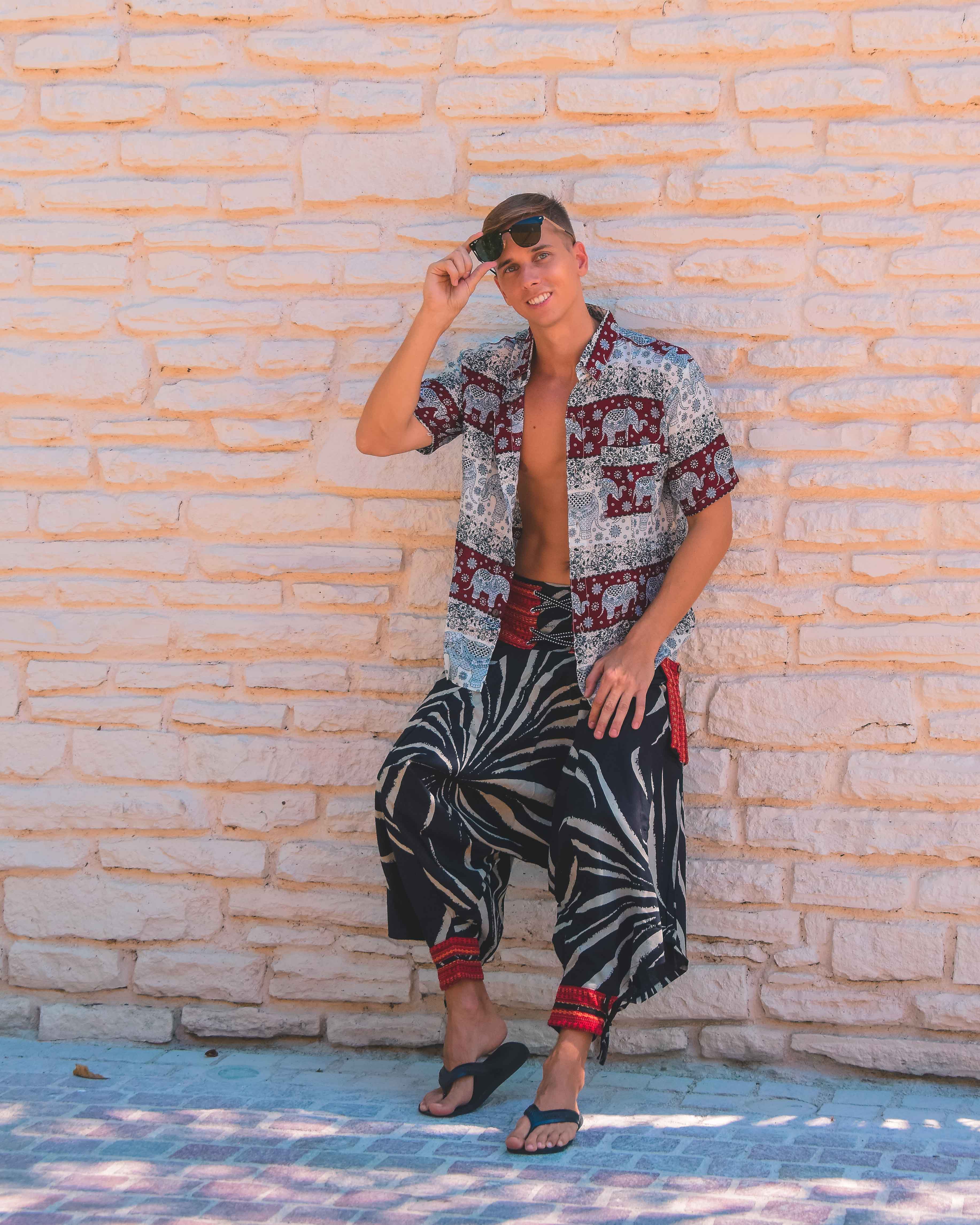 ZEBRA SAMURAI PANTS Elepanta Samurai Pants - Buy Today Elephant Pants Jewelry And Bohemian Clothes Handmade In Thailand Help To Save The Elephants FairTrade And Vegan