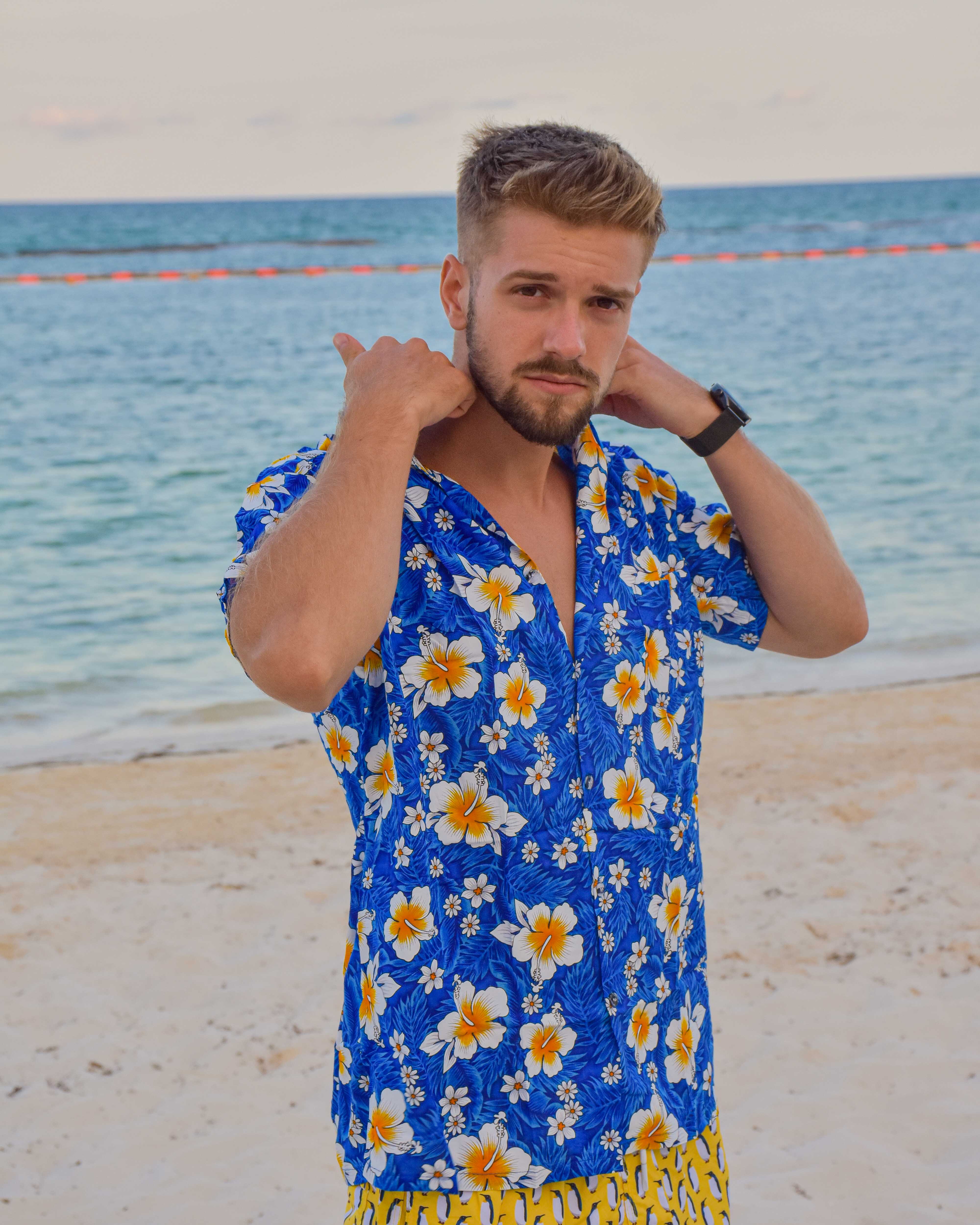 MAUI HAWAIIAN SHIRT Elepanta Men's Shirts - Buy Today Elephant Pants Jewelry And Bohemian Clothes Handmade In Thailand Help To Save The Elephants FairTrade And Vegan
