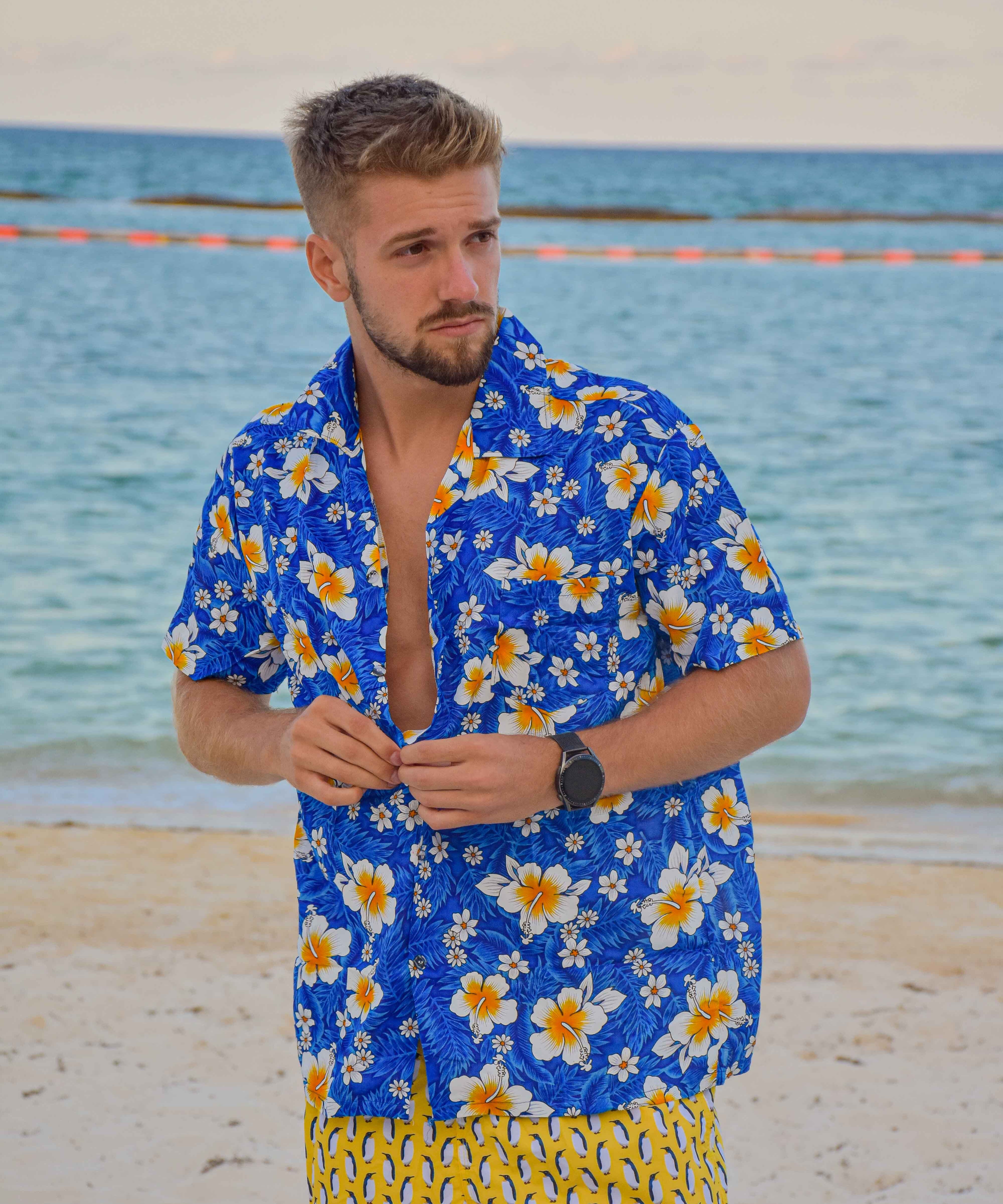 MAUI HAWAIIAN SHIRT Elepanta Men's Shirts - Buy Today Elephant Pants Jewelry And Bohemian Clothes Handmade In Thailand Help To Save The Elephants FairTrade And Vegan