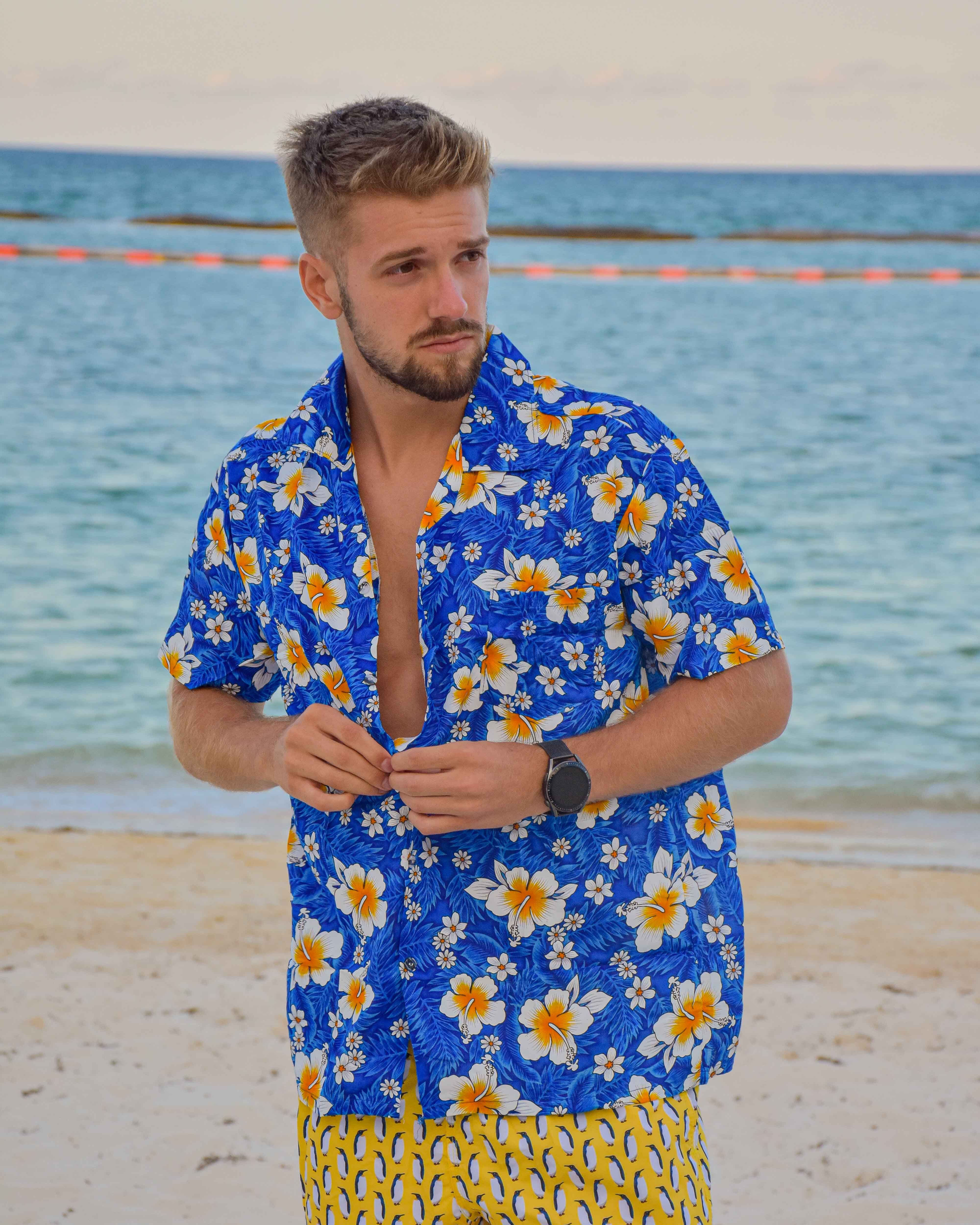 MAUI HAWAIIAN SHIRT Elepanta Men's Shirts - Buy Today Elephant Pants Jewelry And Bohemian Clothes Handmade In Thailand Help To Save The Elephants FairTrade And Vegan