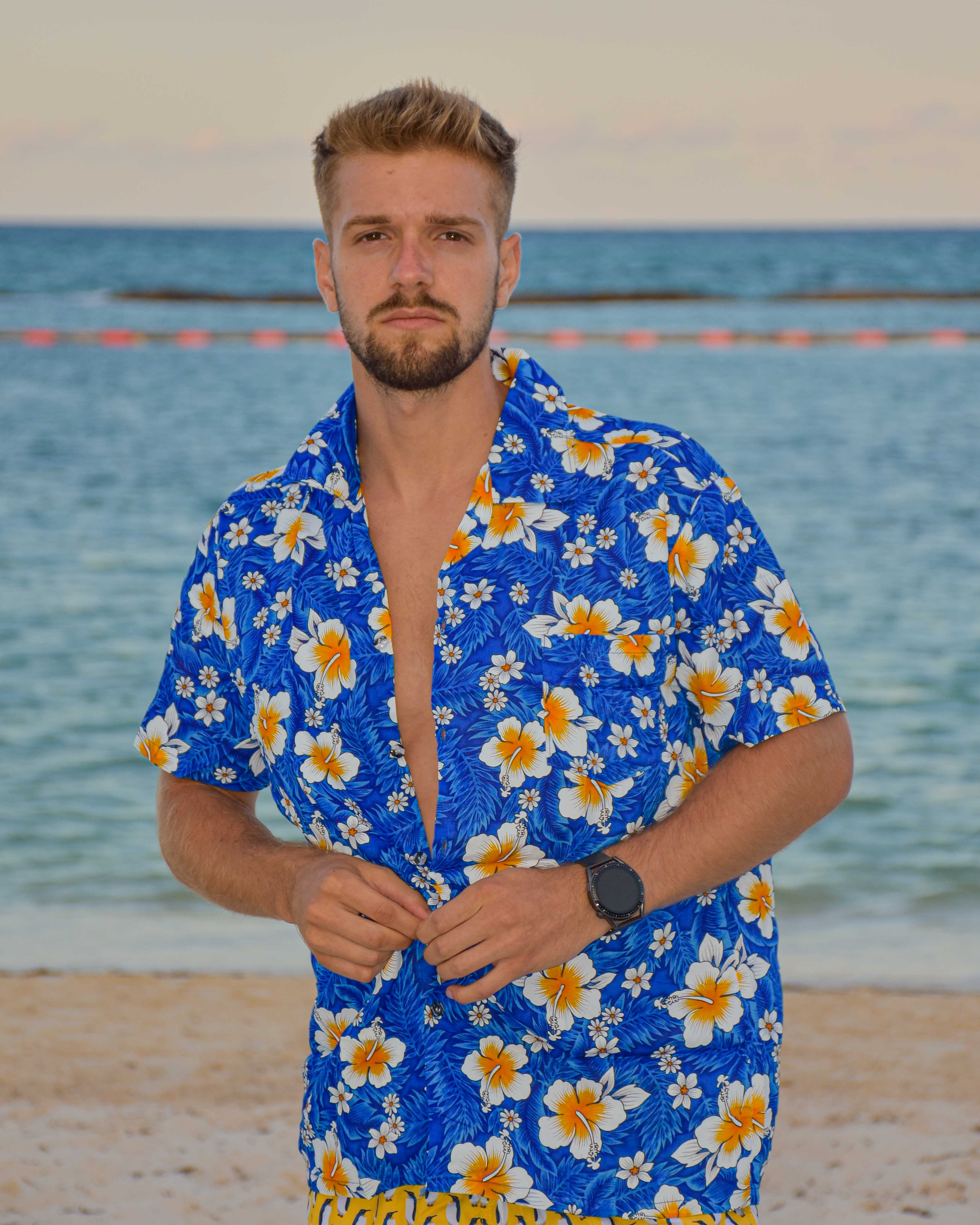 MAUI HAWAIIAN SHIRT Elepanta Men's Shirts - Buy Today Elephant Pants Jewelry And Bohemian Clothes Handmade In Thailand Help To Save The Elephants FairTrade And Vegan