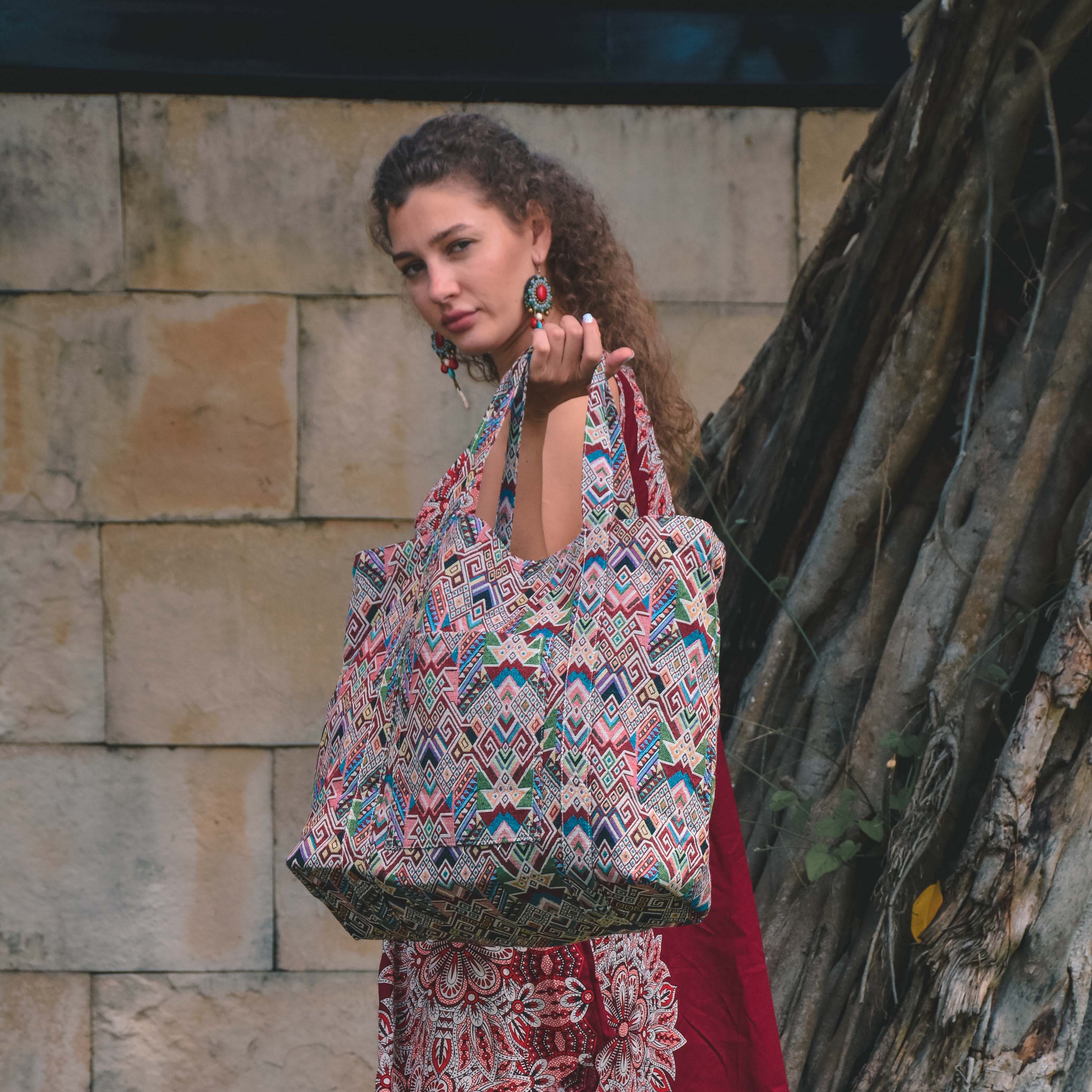 AZTEK BEACH BAG Elepanta Beach Bags - Buy Today Elephant Pants Jewelry And Bohemian Clothes Handmade In Thailand Help To Save The Elephants FairTrade And Vegan
