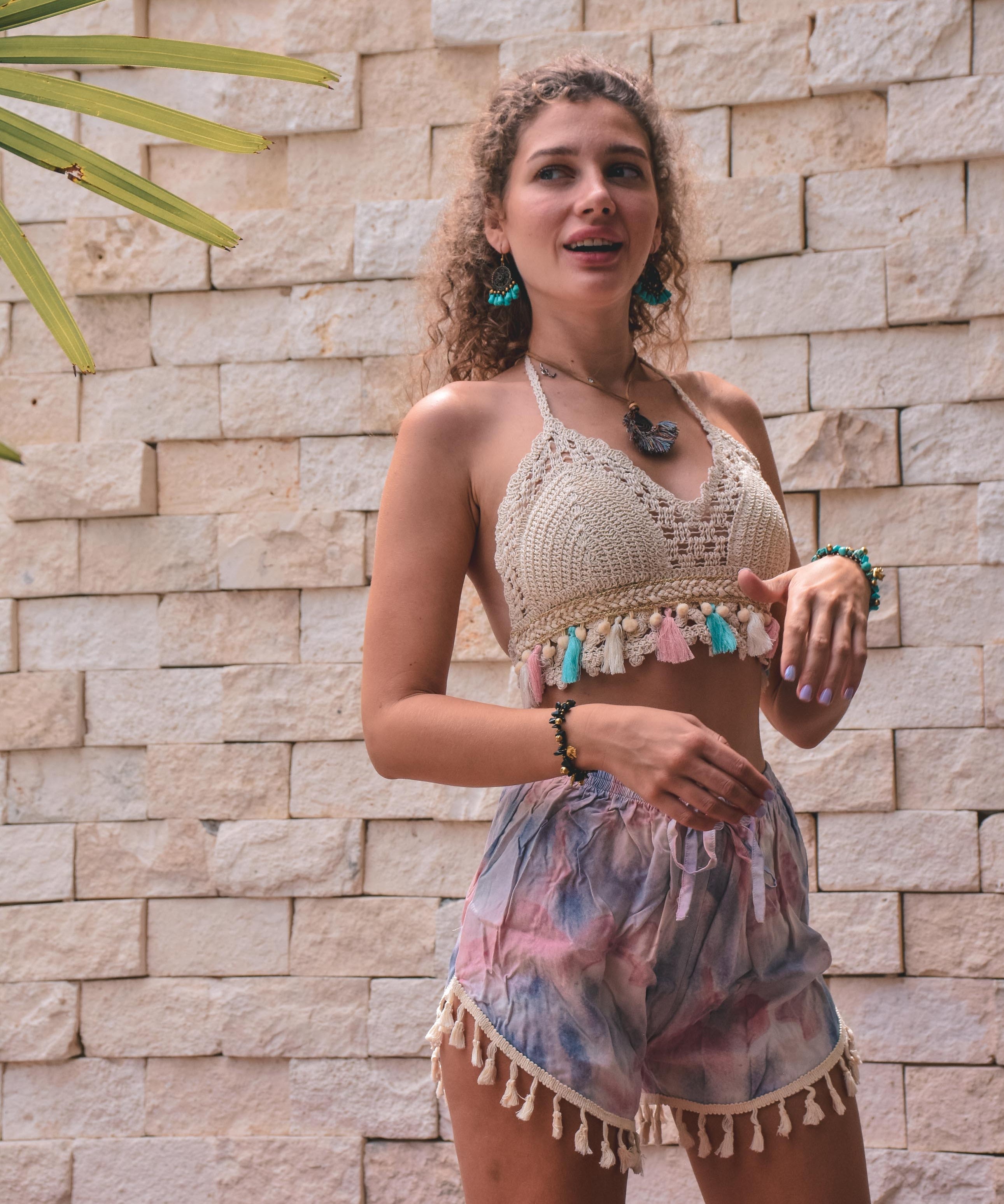 TIE DYE SHORTS Elepanta Women's Shorts - Buy Today Elephant Pants Jewelry And Bohemian Clothes Handmade In Thailand Help To Save The Elephants FairTrade And Vegan