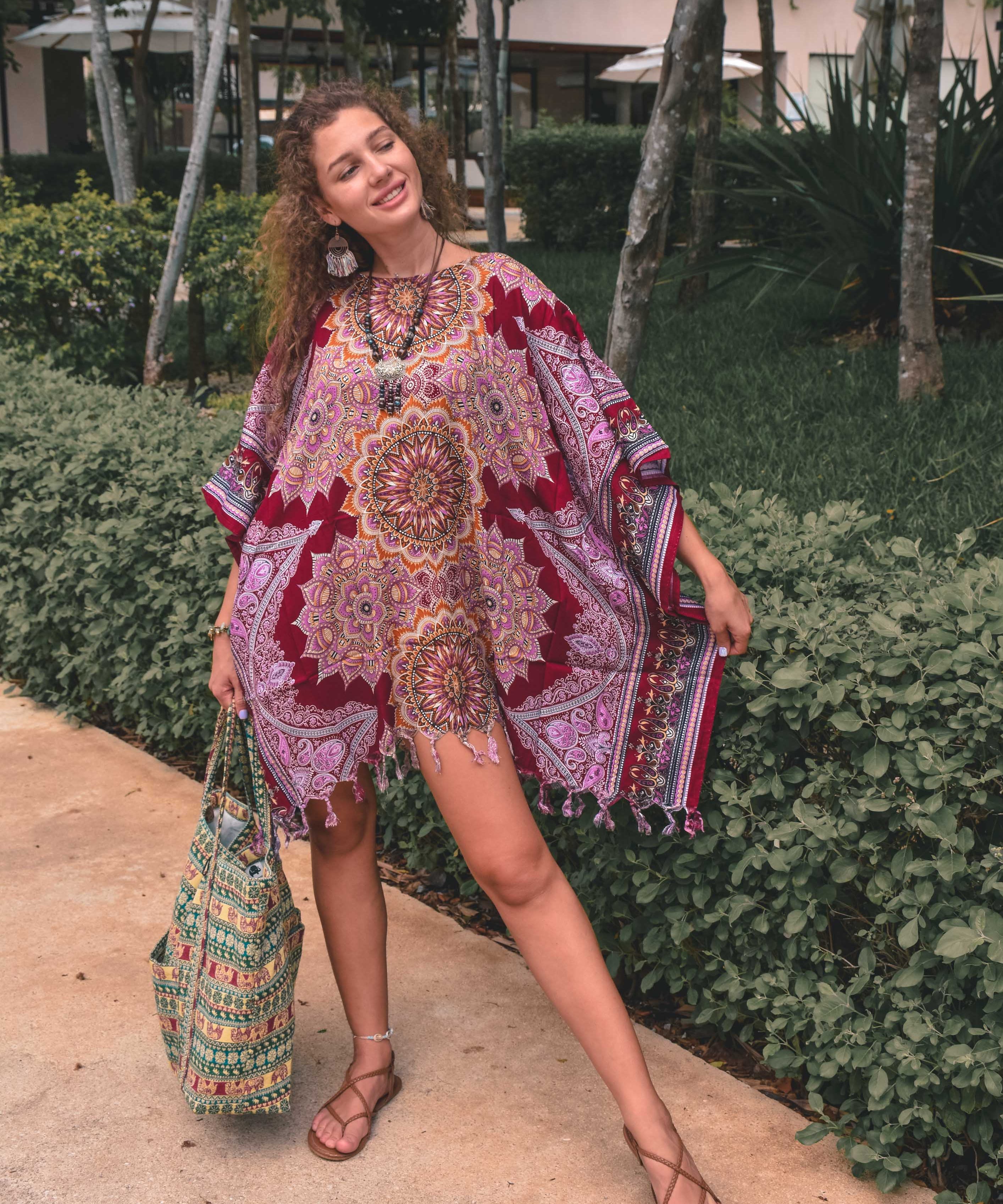 MANDALA PONCHO Elepanta Ponchos - Buy Today Elephant Pants Jewelry And Bohemian Clothes Handmade In Thailand Help To Save The Elephants FairTrade And Vegan