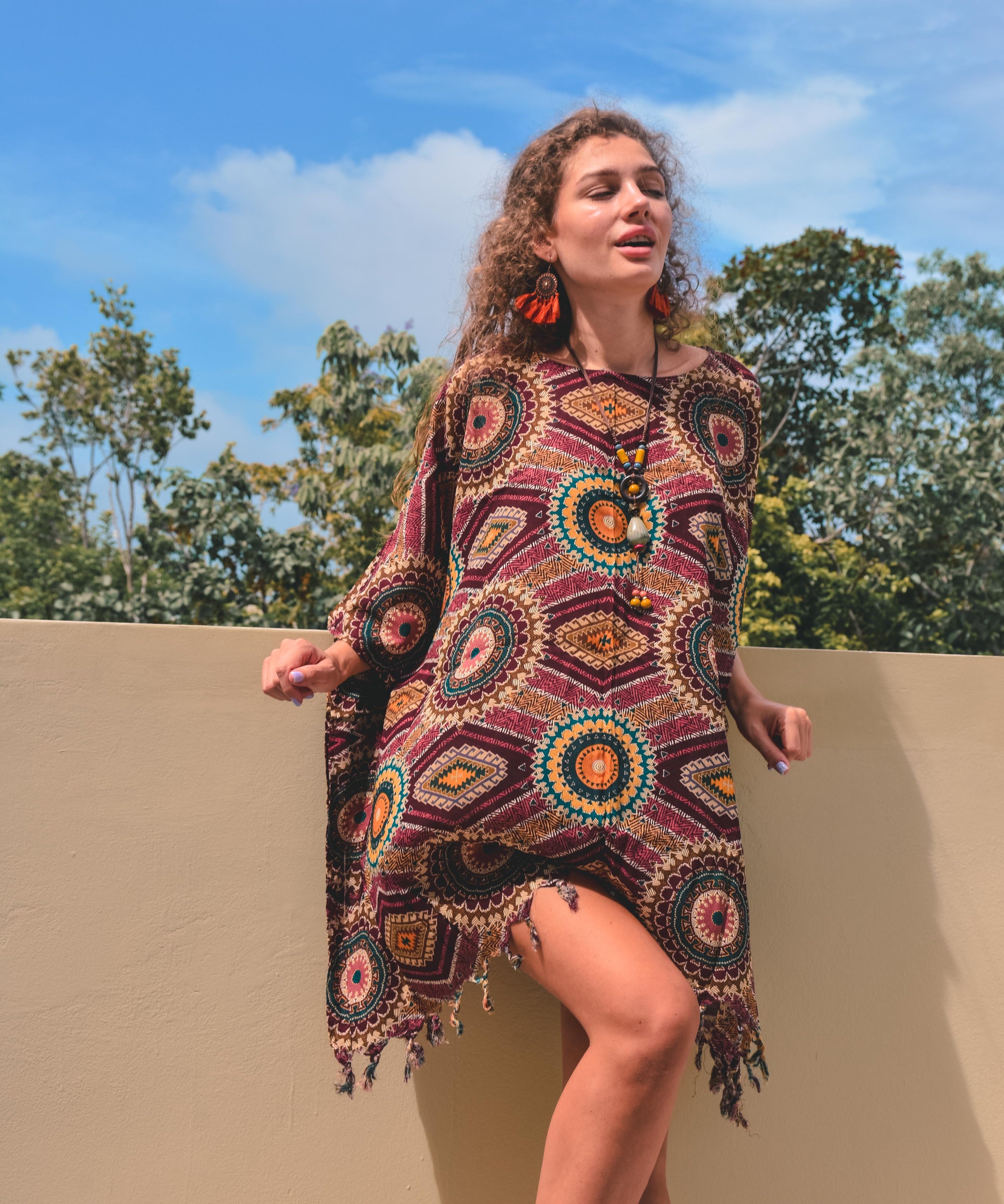 AZTEK PONCHO Elepanta Ponchos - Buy Today Elephant Pants Jewelry And Bohemian Clothes Handmade In Thailand Help To Save The Elephants FairTrade And Vegan
