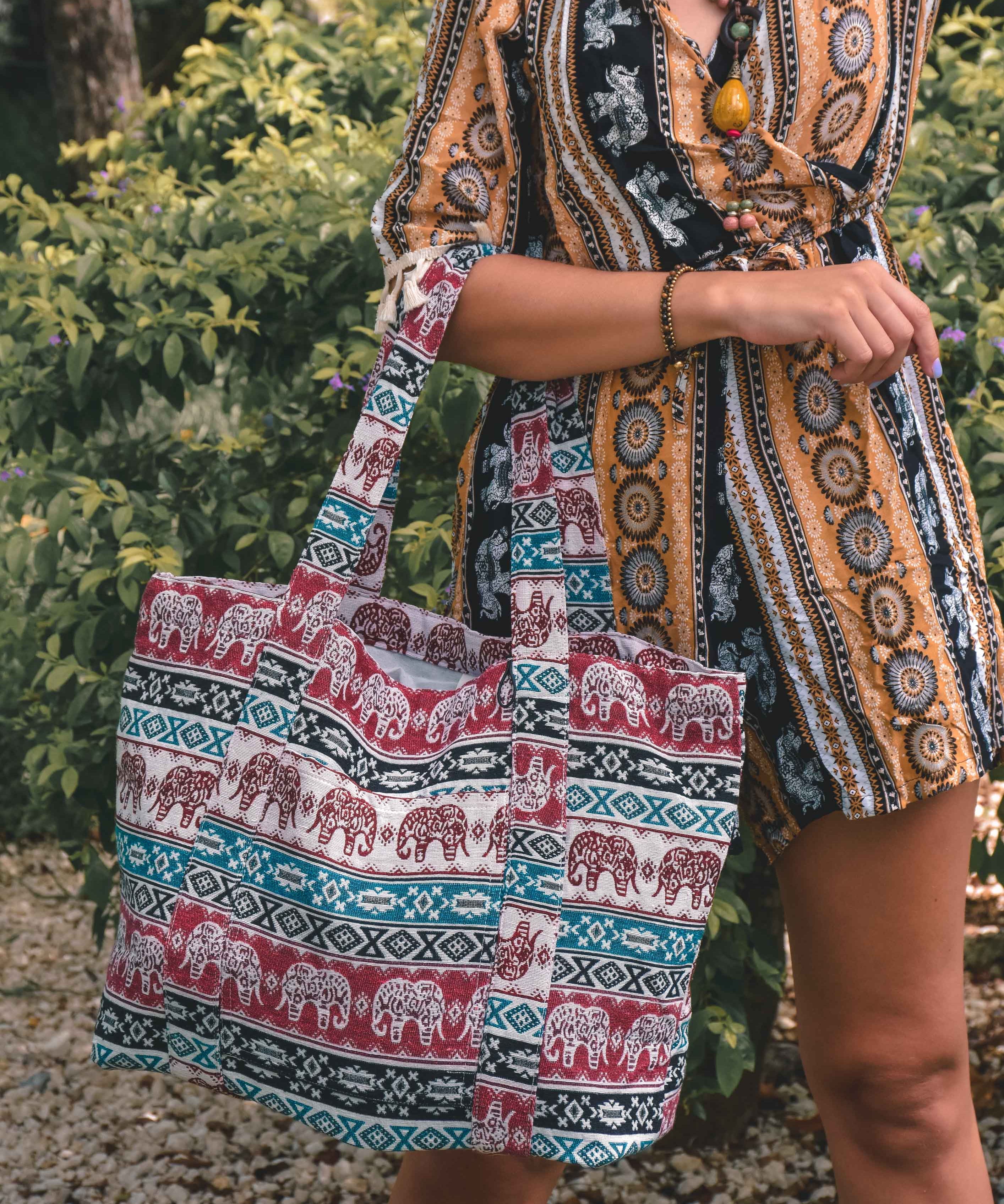 ZEN BEACH BAG Elepanta Beach Bags - Buy Today Elephant Pants Jewelry And Bohemian Clothes Handmade In Thailand Help To Save The Elephants FairTrade And Vegan