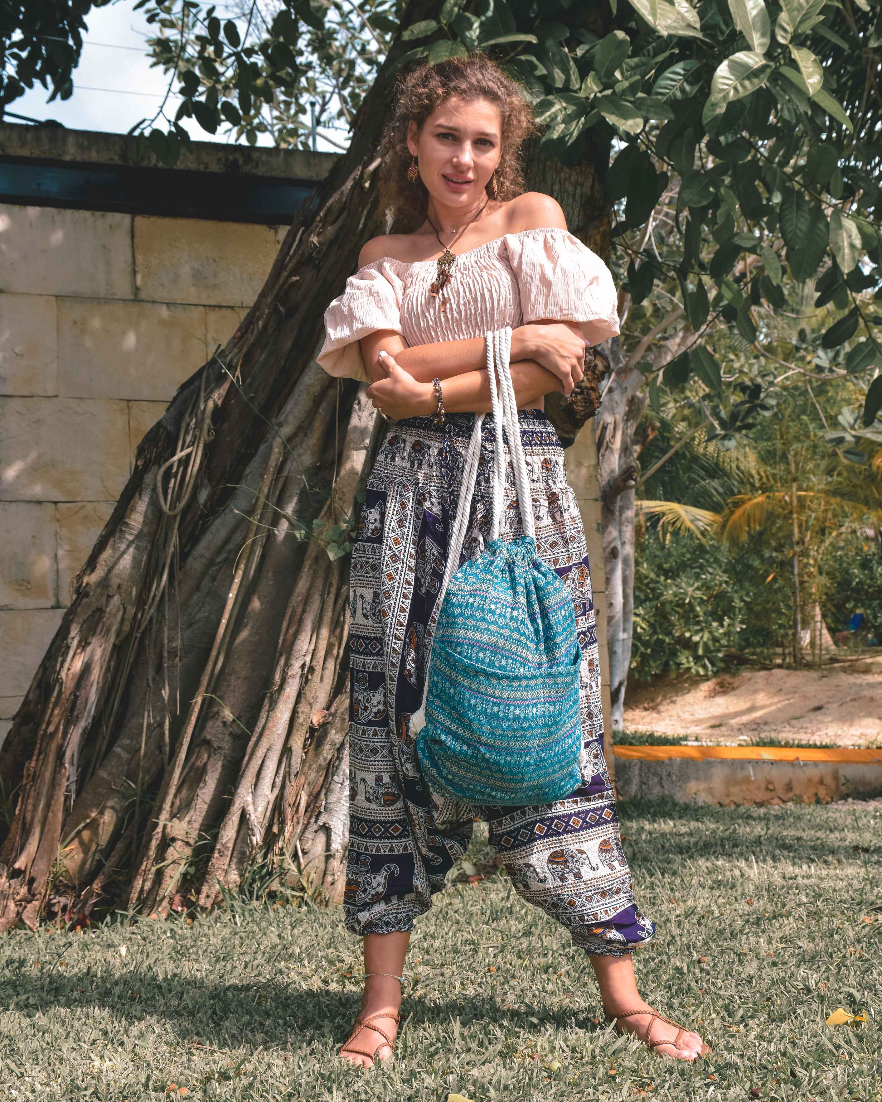 ZAYED DRAWSTRING BAG Elepanta Travel Bags - Buy Today Elephant Pants Jewelry And Bohemian Clothes Handmade In Thailand Help To Save The Elephants FairTrade And Vegan
