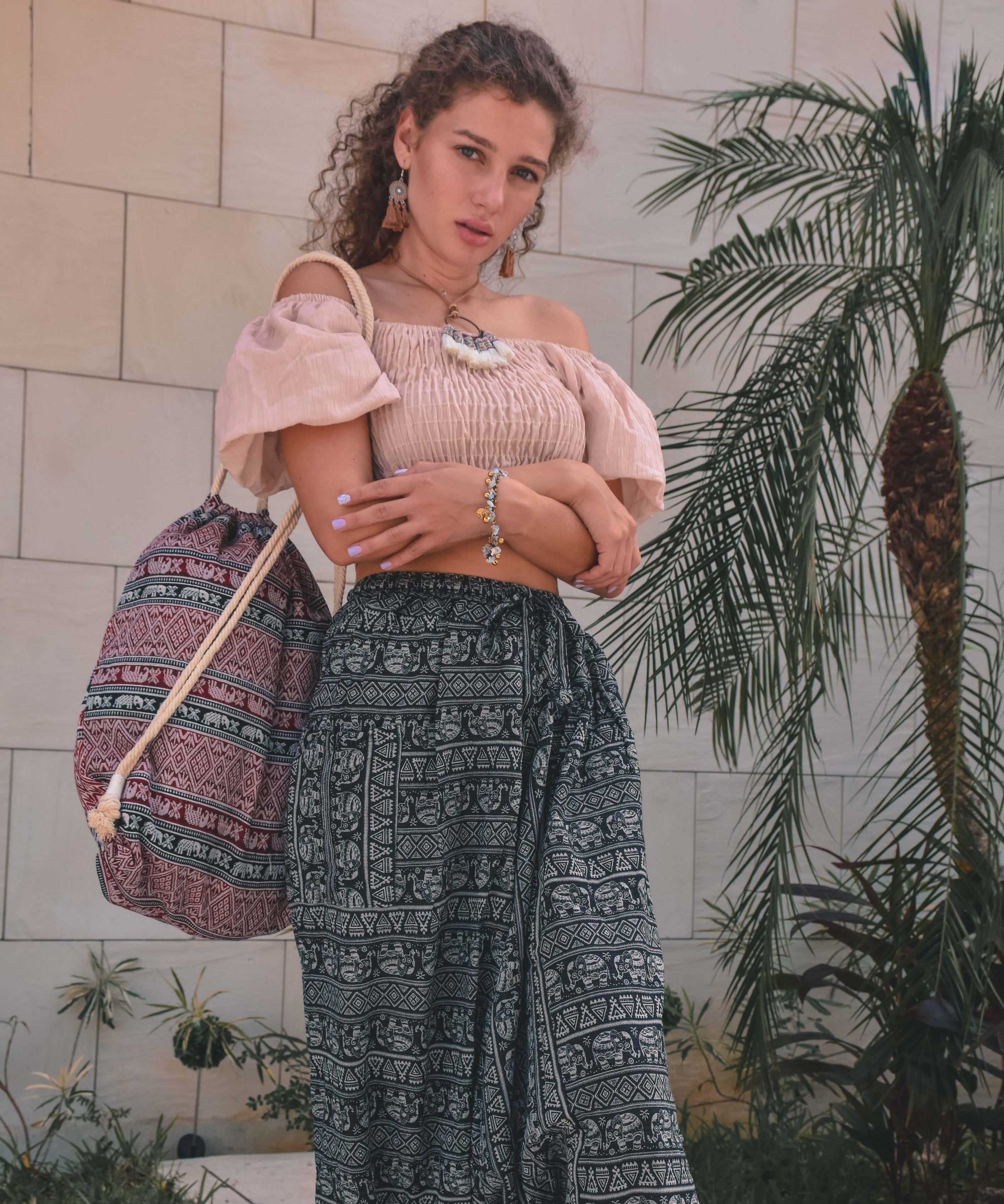 MALAWI DRAWSTRING BAG Elepanta Travel Bags - Buy Today Elephant Pants Jewelry And Bohemian Clothes Handmade In Thailand Help To Save The Elephants FairTrade And Vegan