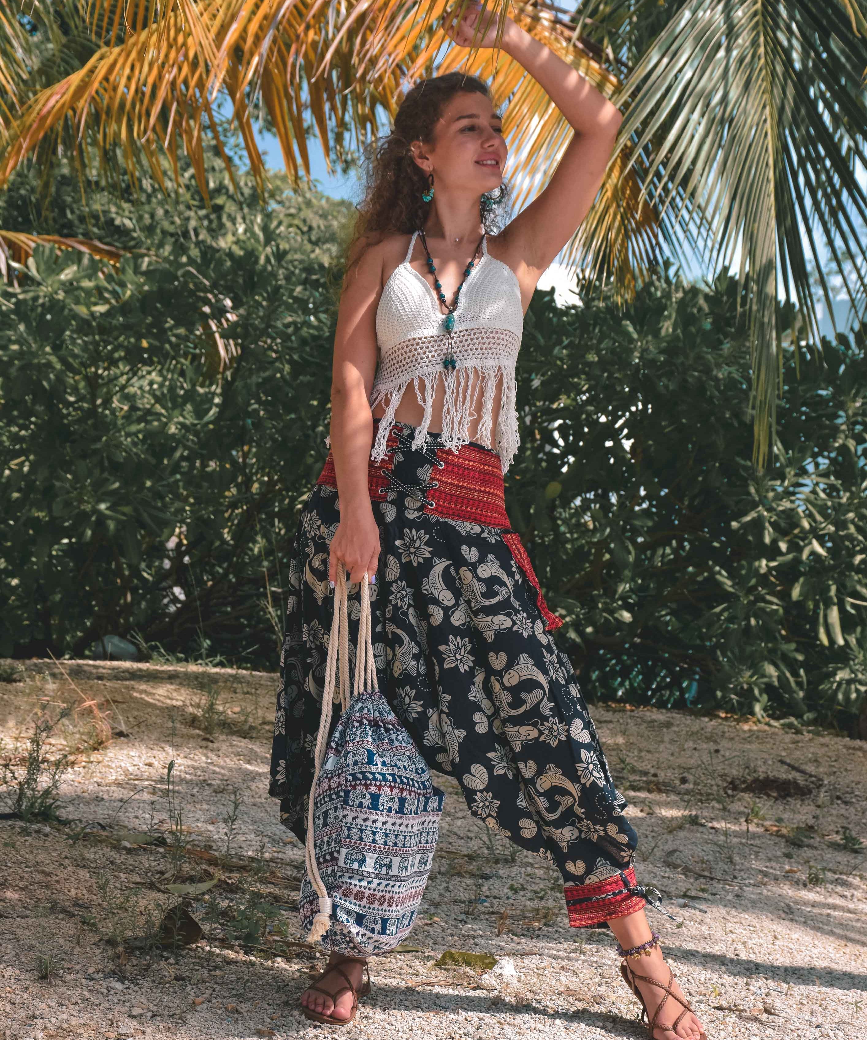 NARA SAMURAI PANTS Elepanta Samurai Pants - Buy Today Elephant Pants Jewelry And Bohemian Clothes Handmade In Thailand Help To Save The Elephants FairTrade And Vegan