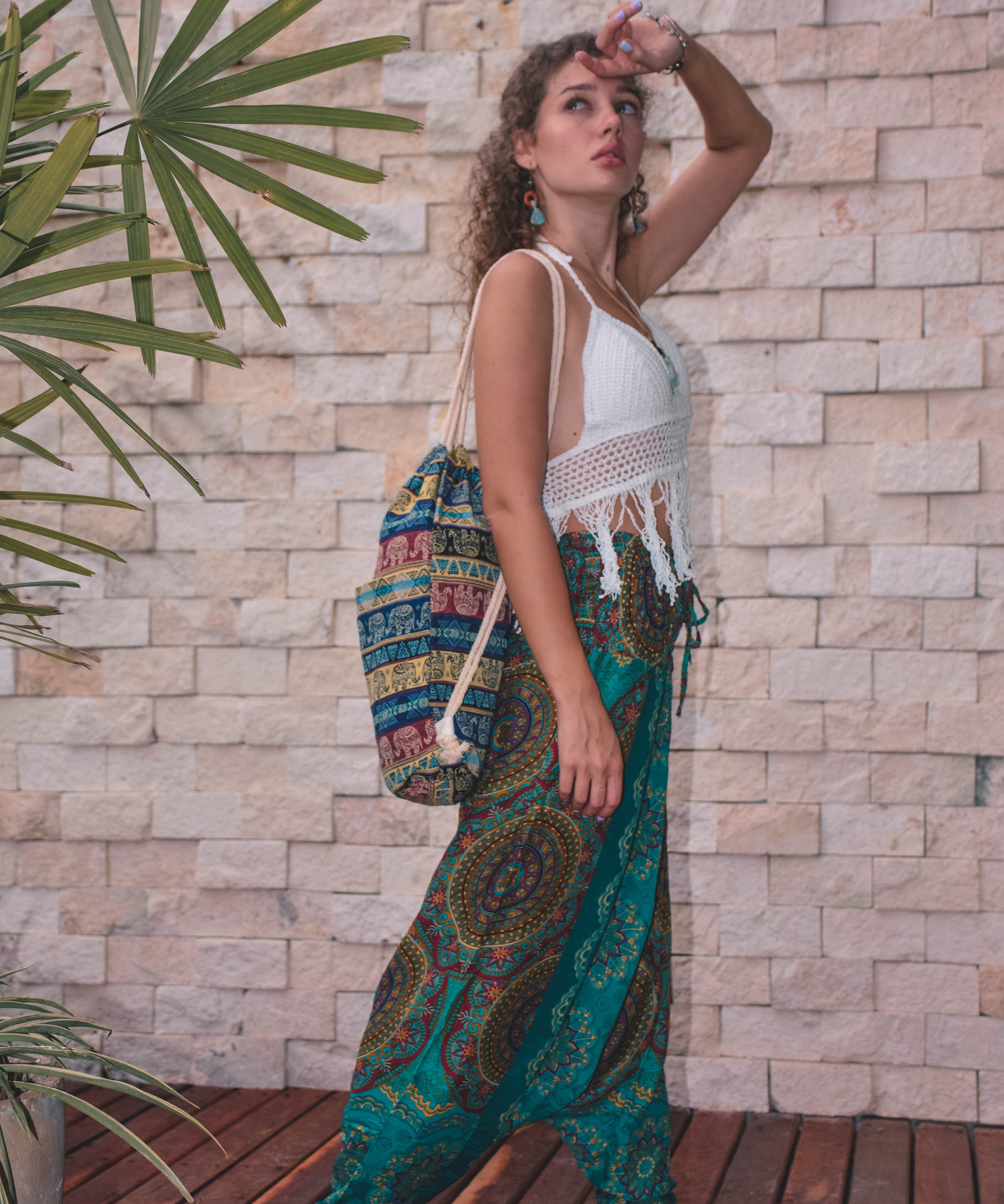 SAVANNA DRAWSTRING BAG Elepanta Travel Bags - Buy Today Elephant Pants Jewelry And Bohemian Clothes Handmade In Thailand Help To Save The Elephants FairTrade And Vegan
