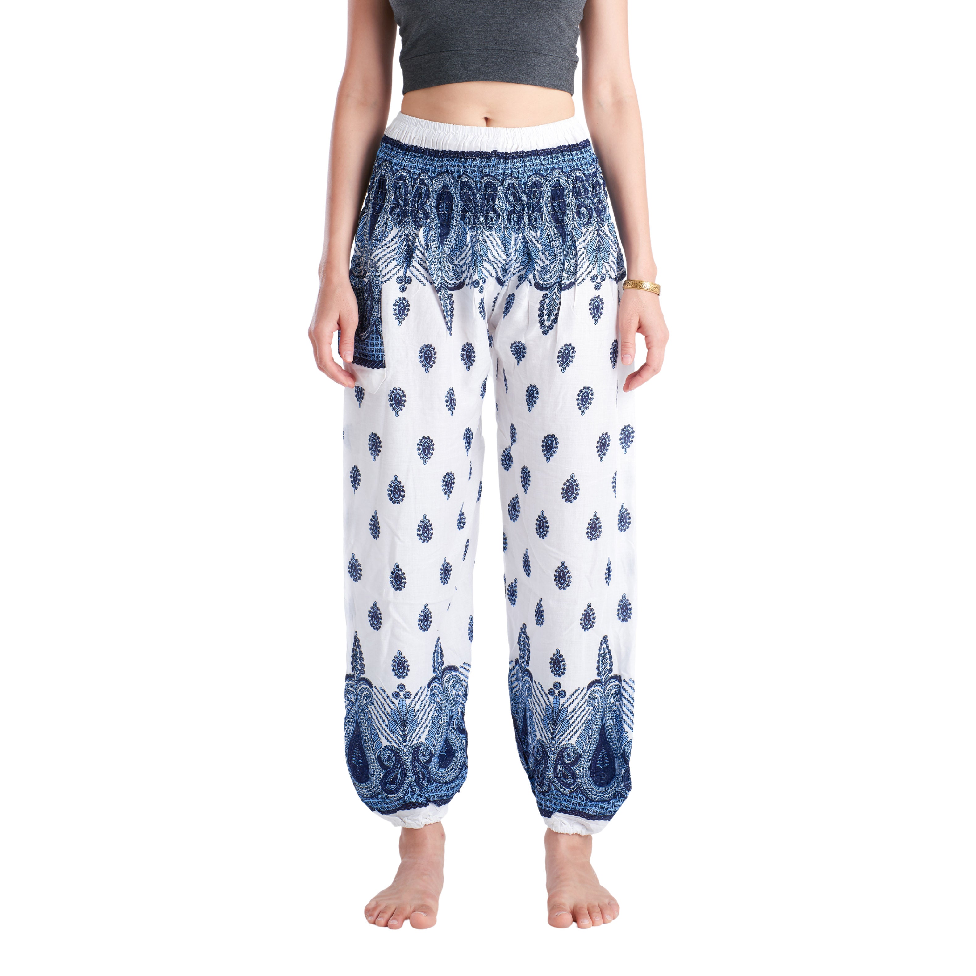 AZULKO PANTS - Elastic Waist Elepanta Elastic Waist Pants - Buy Today Elephant Pants Jewelry And Bohemian Clothes Handmade In Thailand Help To Save The Elephants FairTrade And Vegan