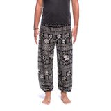 AGRA ELEPHANT PANTS - BLACK Elepanta Harem Pants | Drawstring - Buy Today Elephant Pants Jewelry And Bohemian Clothes Handmade In Thailand Help To Save The Elephants FairTrade And Vegan