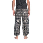 AGRA ELEPHANT PANTS - BLACK Elepanta Harem Pants | Drawstring - Buy Today Elephant Pants Jewelry And Bohemian Clothes Handmade In Thailand Help To Save The Elephants FairTrade And Vegan