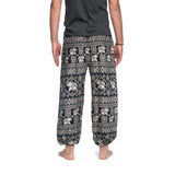 AGRA ELEPHANT PANTS - BLACK Elepanta Harem Pants | Drawstring - Buy Today Elephant Pants Jewelry And Bohemian Clothes Handmade In Thailand Help To Save The Elephants FairTrade And Vegan