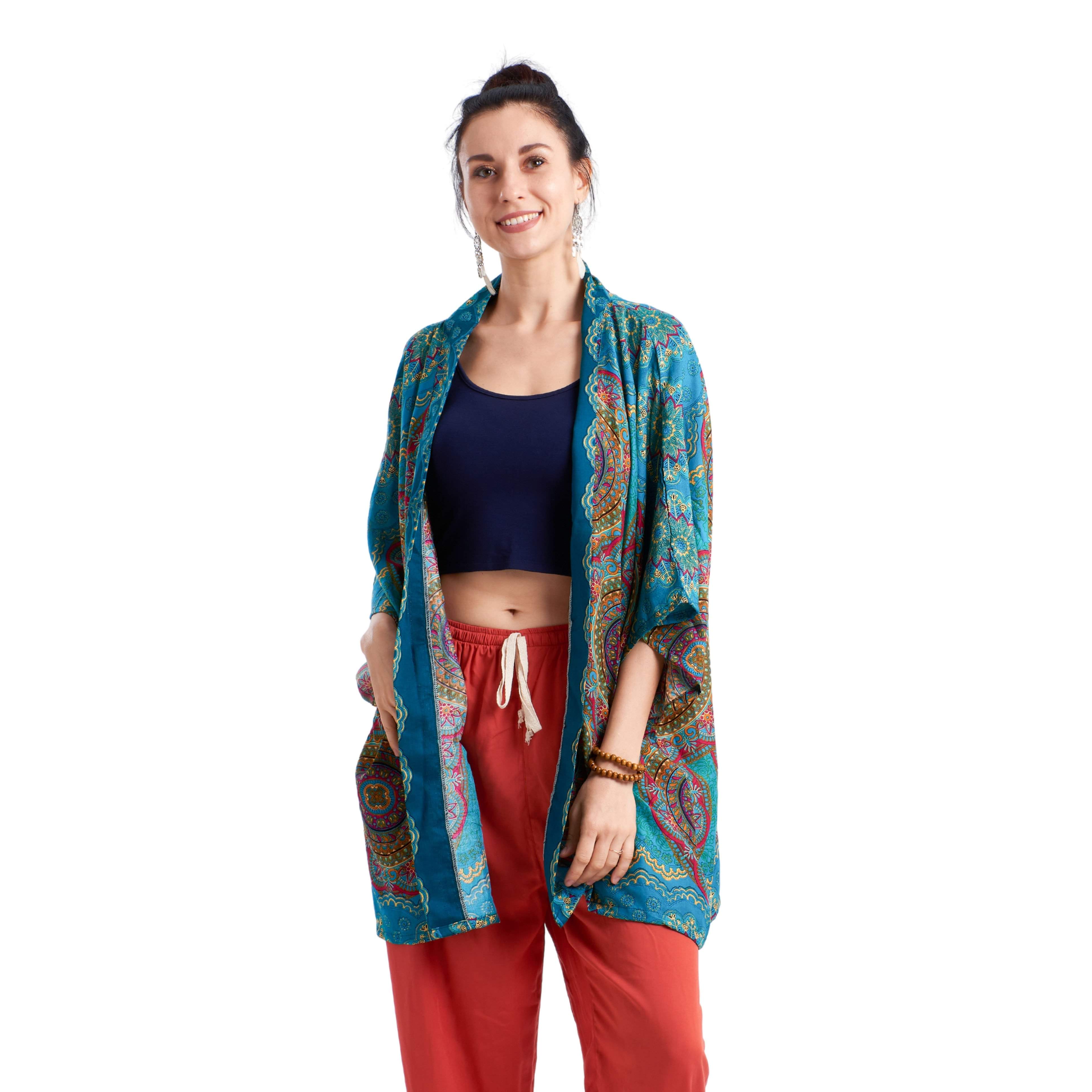 AKUMAL KIMONO Elepanta Beach Kimono | Unisex - Buy Today Elephant Pants Jewelry And Bohemian Clothes Handmade In Thailand Help To Save The Elephants FairTrade And Vegan