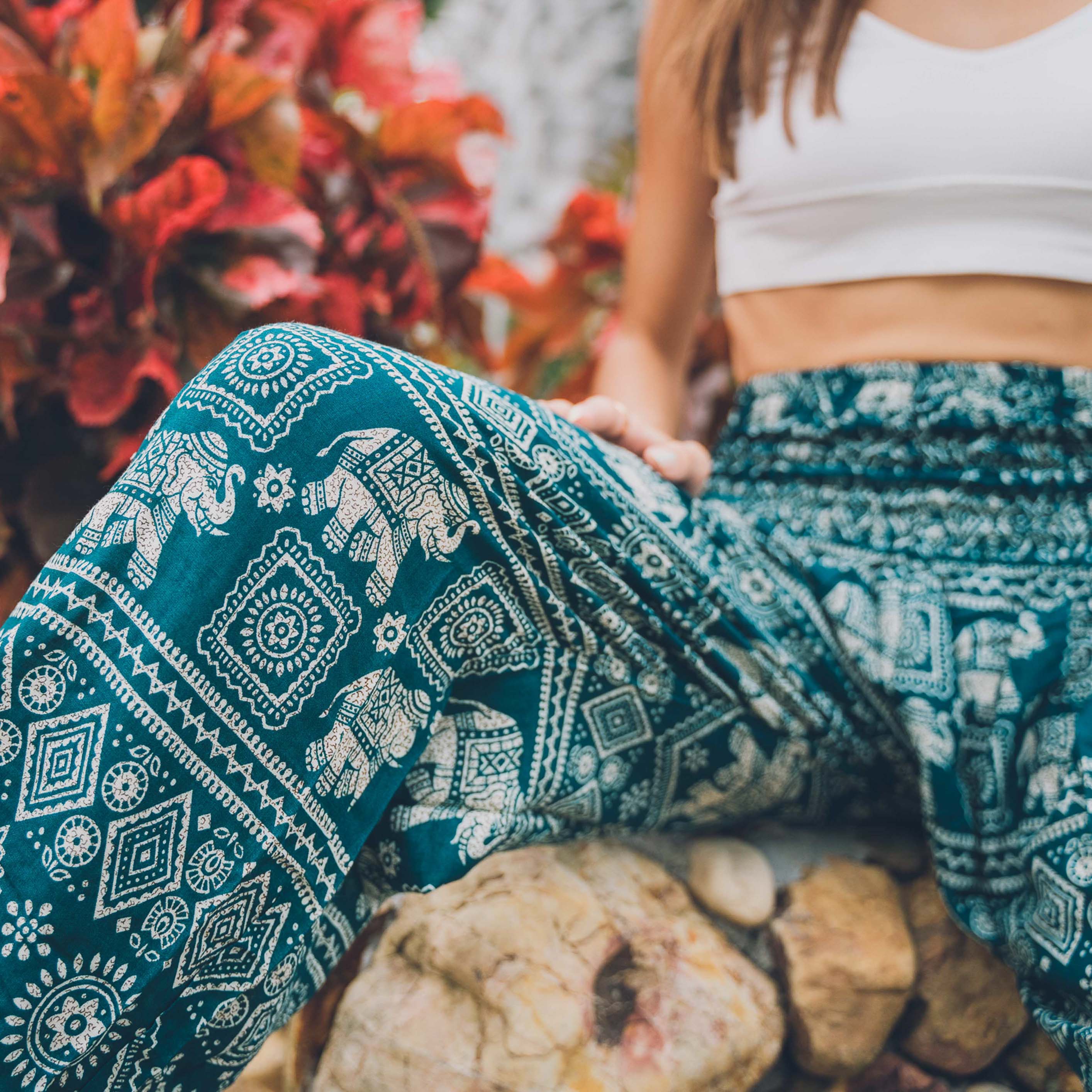 Agra Elephant Pants Elepanta Elastic Waist Pants - Buy Today Elephant Pants Jewelry And Bohemian Clothes Handmade In Thailand Help To Save The Elephants FairTrade And Vegan