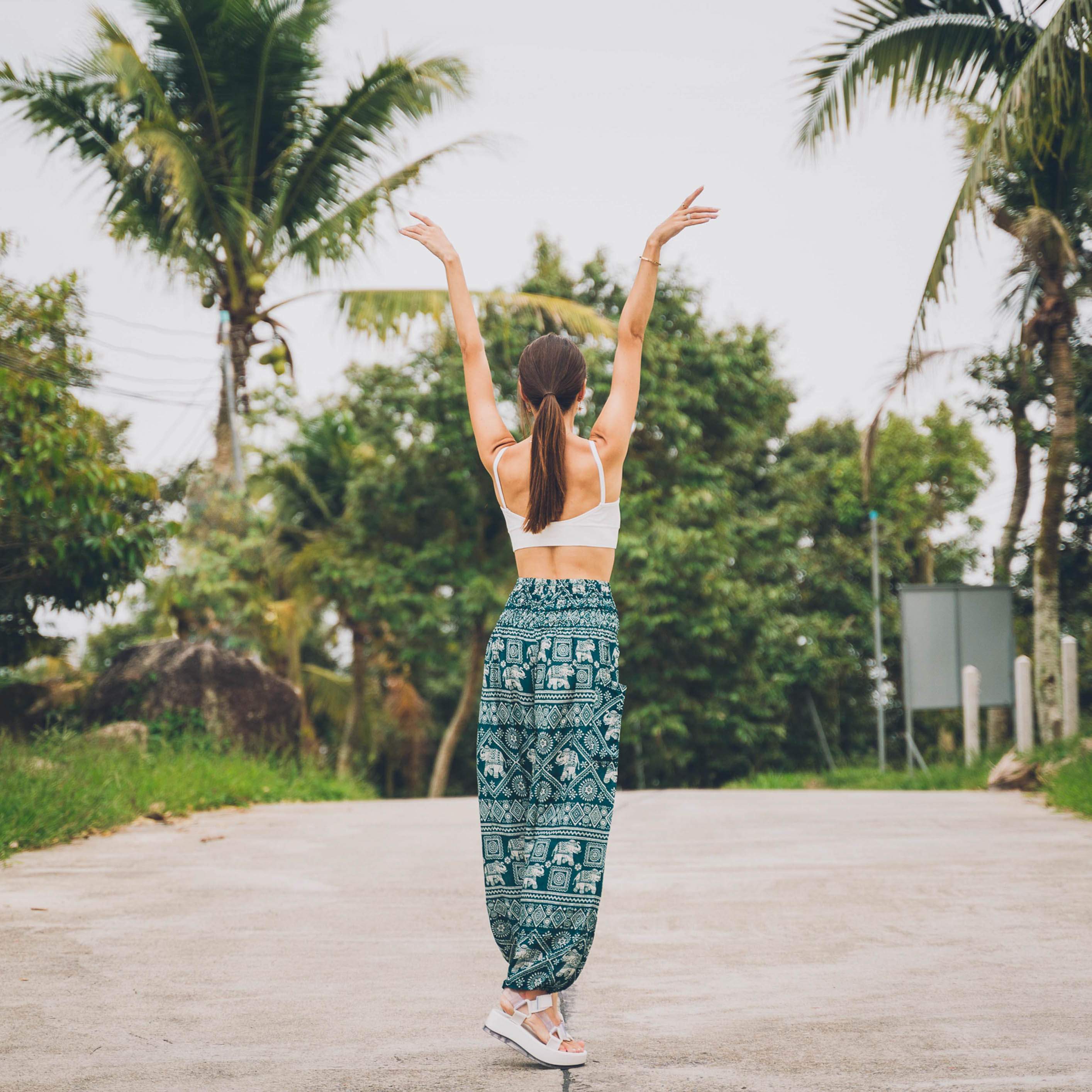 Agra Elephant Pants Elepanta Elastic Waist Pants - Buy Today Elephant Pants Jewelry And Bohemian Clothes Handmade In Thailand Help To Save The Elephants FairTrade And Vegan