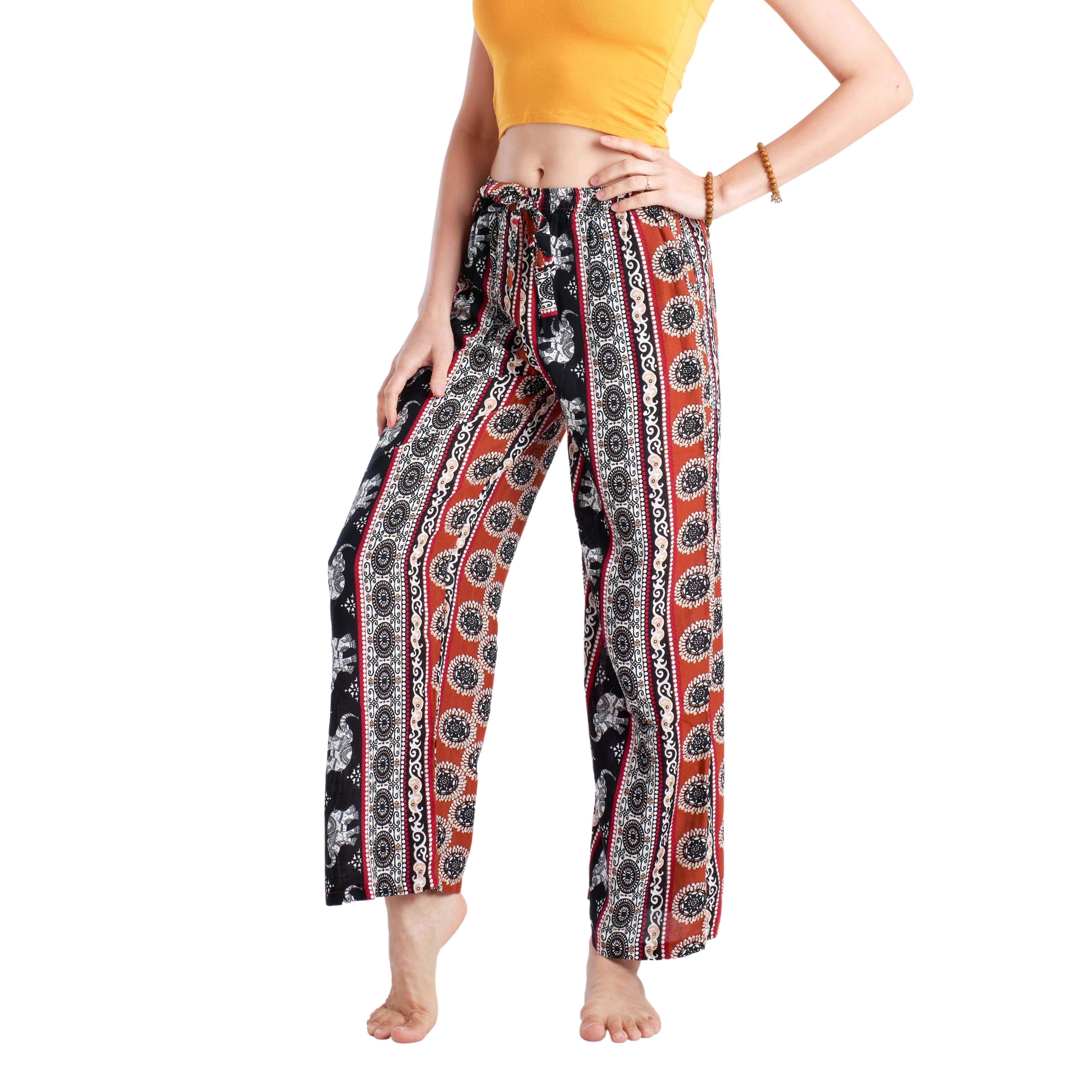 BHARU PALAZZO Elepanta Palazzo | Elastic Waist - Buy Today Elephant Pants Jewelry And Bohemian Clothes Handmade In Thailand Help To Save The Elephants FairTrade And Vegan