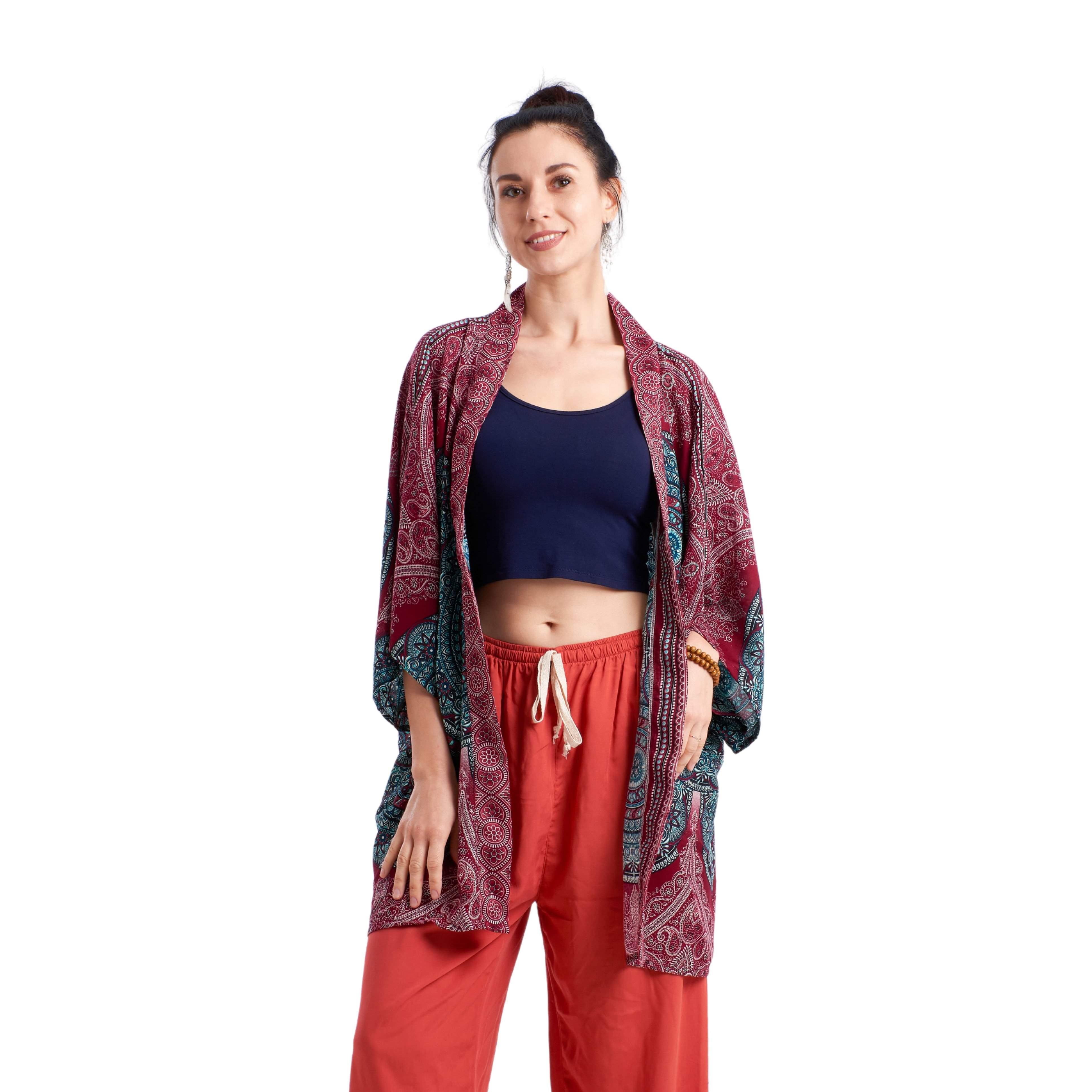 BORA KIMONO Elepanta Beach Kimono | Unisex - Buy Today Elephant Pants Jewelry And Bohemian Clothes Handmade In Thailand Help To Save The Elephants FairTrade And Vegan