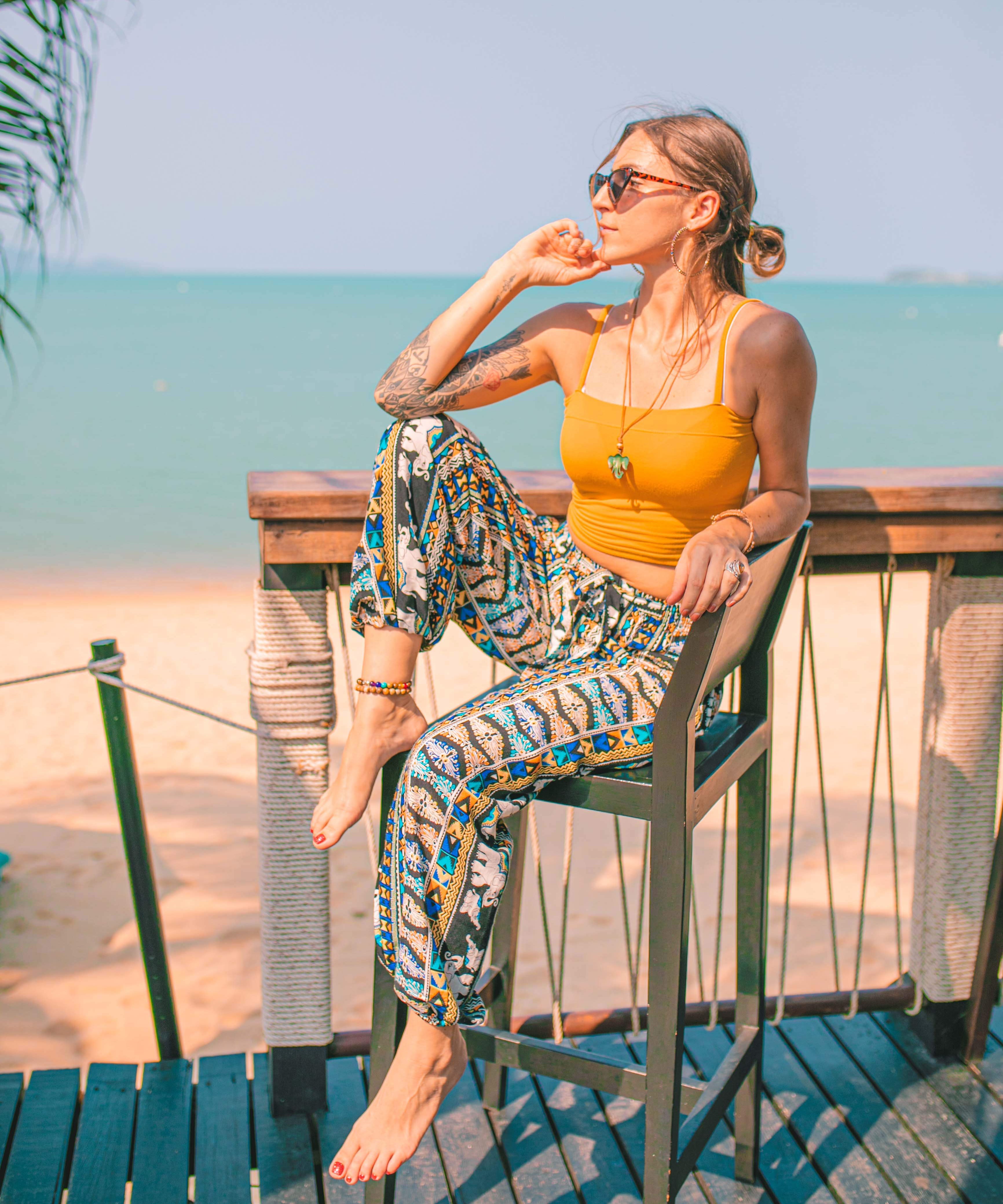 CAIRO TIE PANTS Elepanta Drawstring | Harem Pants - Buy Today Elephant Pants Jewelry And Bohemian Clothes Handmade In Thailand Help To Save The Elephants FairTrade And Vegan