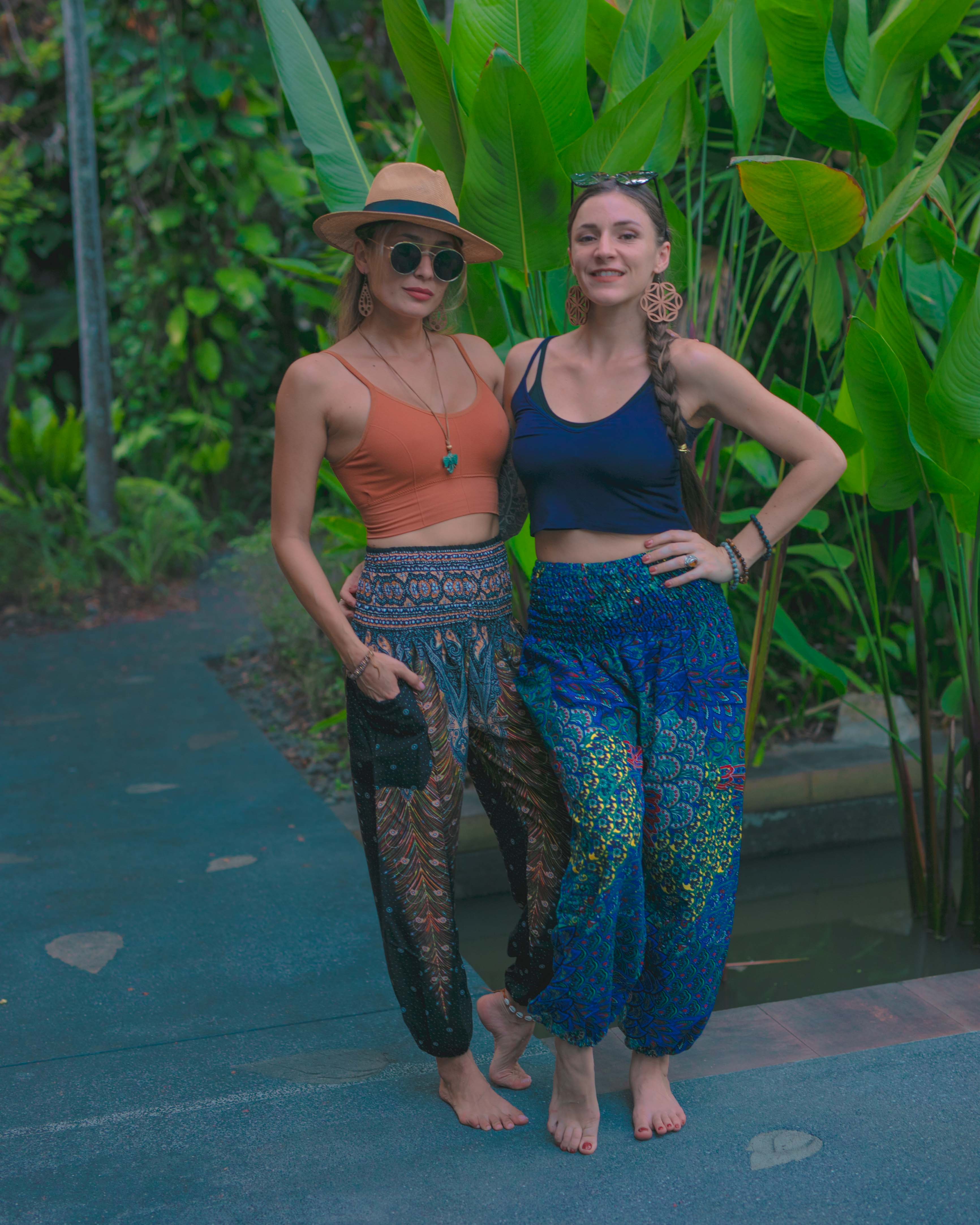 DELHI BOHO PANTS - BLUE Elepanta Elastic Waist | Harem Pants - Buy Today Elephant Pants Jewelry And Bohemian Clothes Handmade In Thailand Help To Save The Elephants FairTrade And Vegan