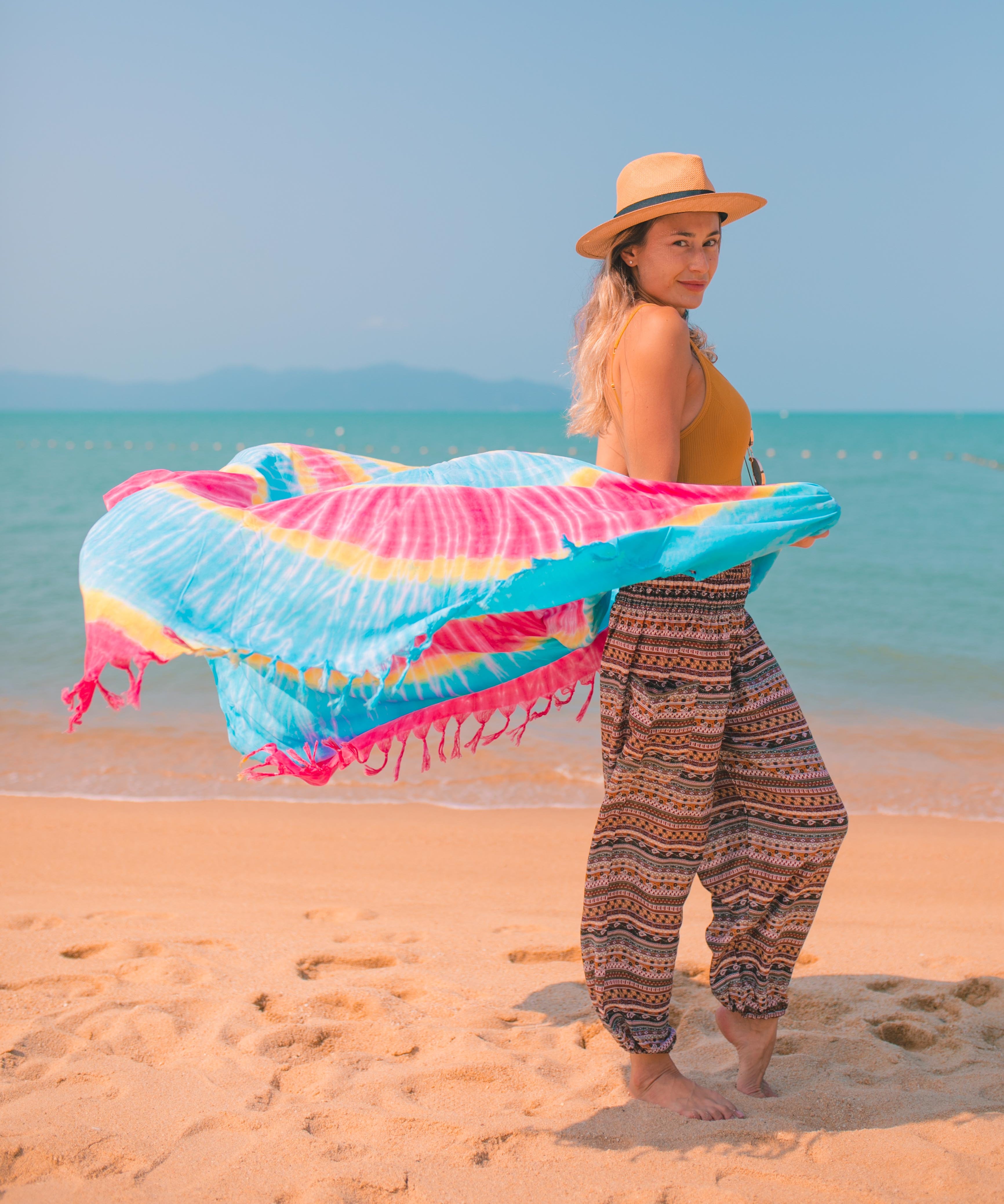 TIE DYE SARONG Elepanta Sarongs - Buy Today Elephant Pants Jewelry And Bohemian Clothes Handmade In Thailand Help To Save The Elephants FairTrade And Vegan