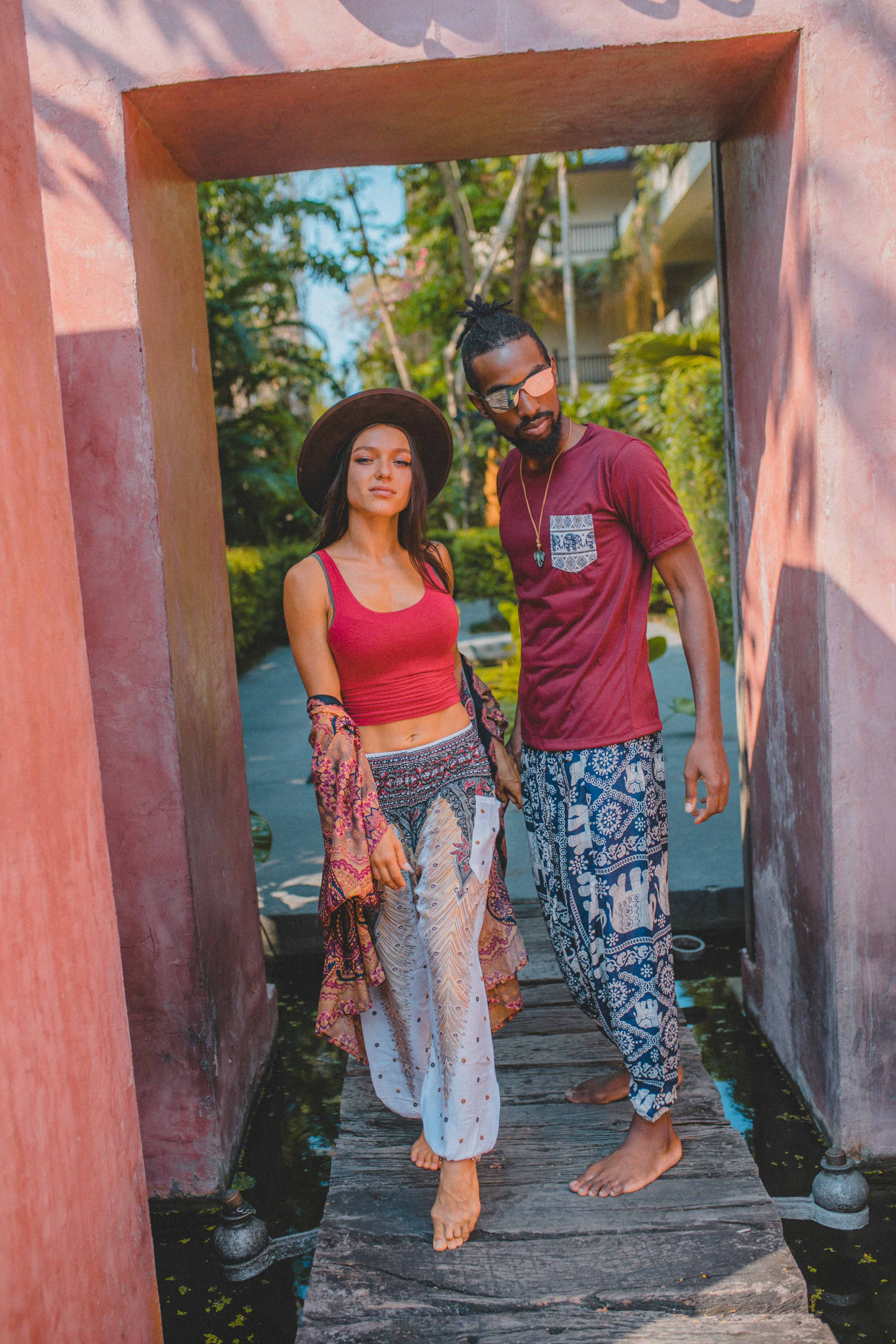 LOPBURI PANTS - Elastic Waist Elepanta Elastic Waist Pants - Buy Today Elephant Pants Jewelry And Bohemian Clothes Handmade In Thailand Help To Save The Elephants FairTrade And Vegan