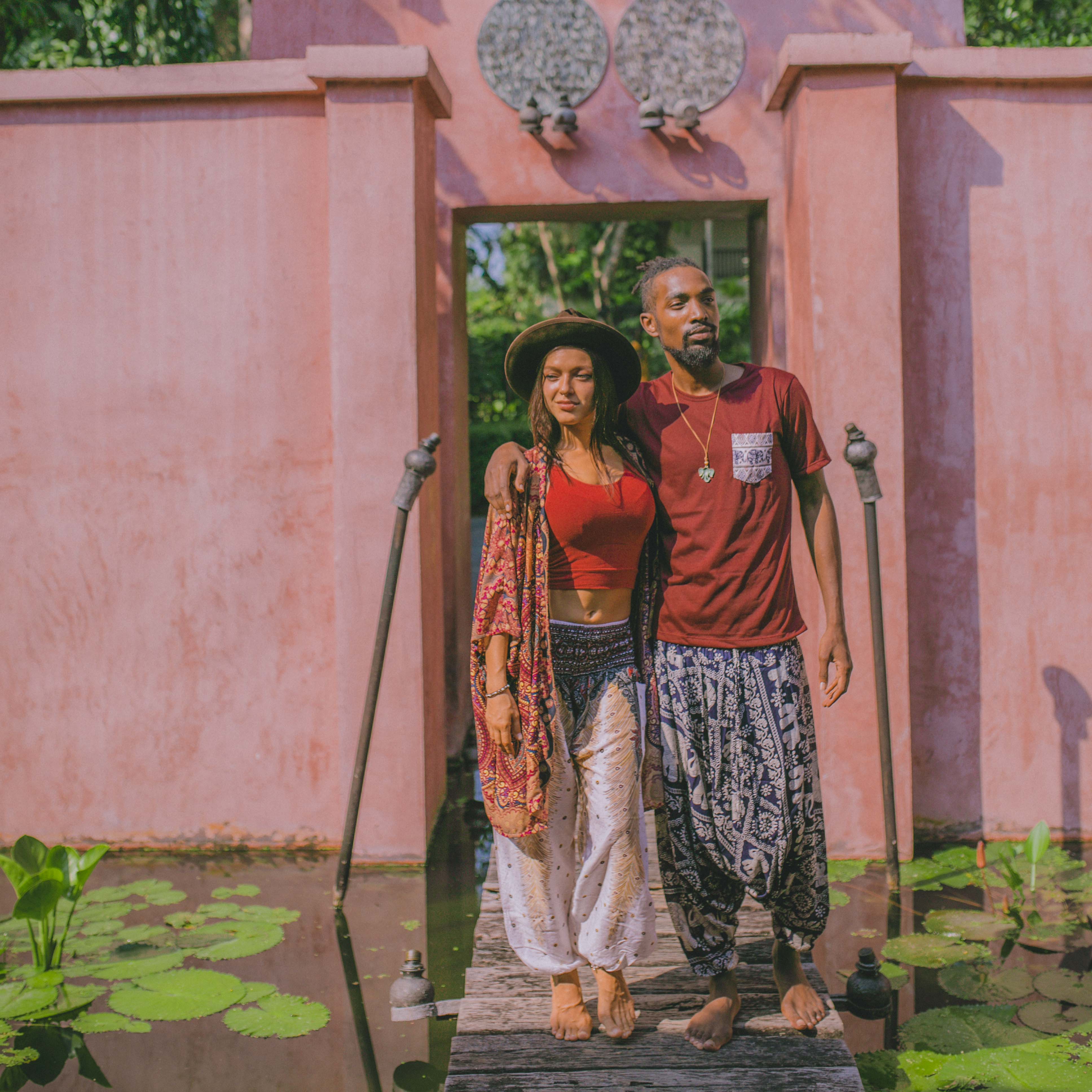 LOPBURI PANTS - Elastic Waist Elepanta Elastic Waist Pants - Buy Today Elephant Pants Jewelry And Bohemian Clothes Handmade In Thailand Help To Save The Elephants FairTrade And Vegan