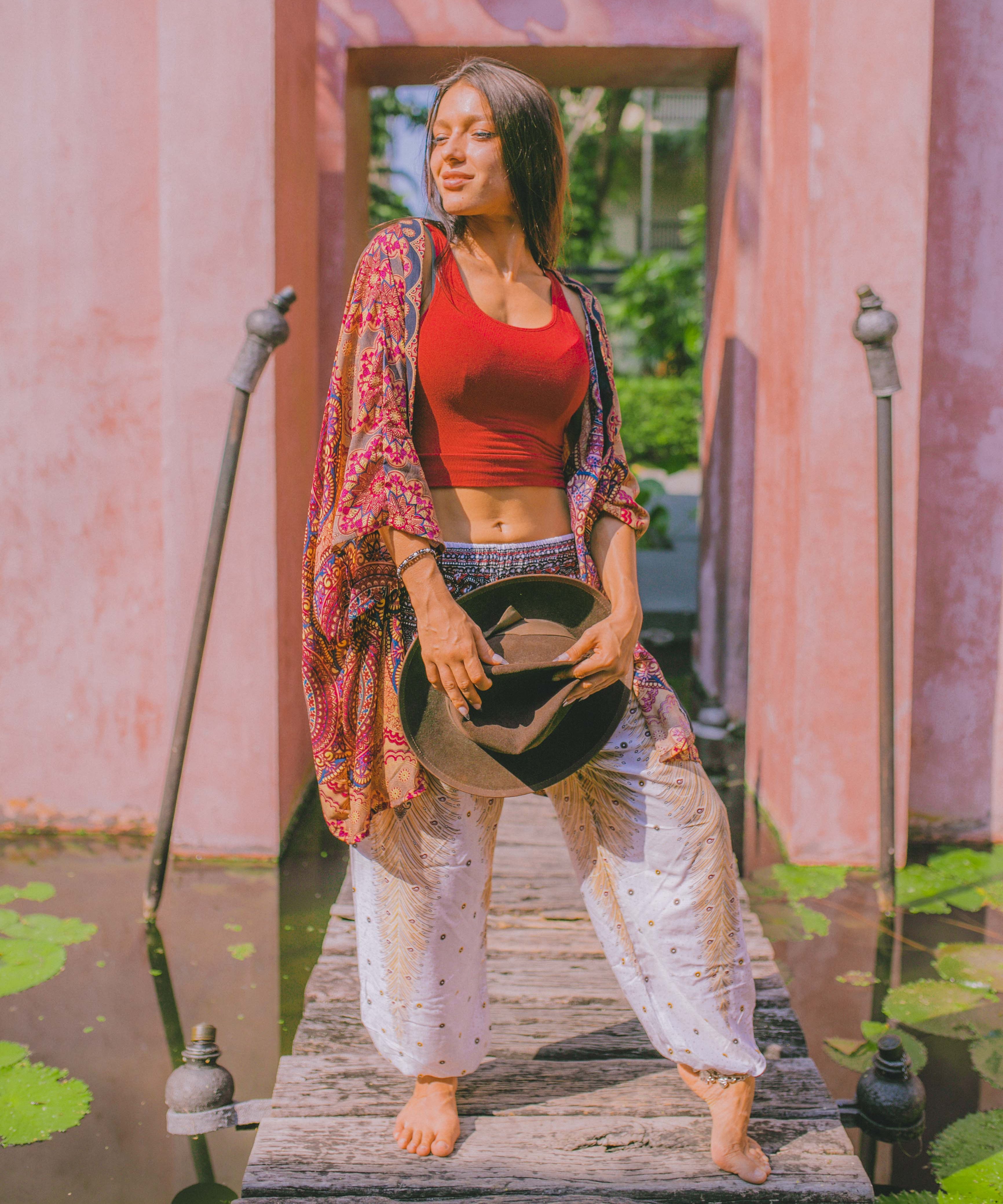 LOPBURI PANTS - Elastic Waist Elepanta Elastic Waist Pants - Buy Today Elephant Pants Jewelry And Bohemian Clothes Handmade In Thailand Help To Save The Elephants FairTrade And Vegan
