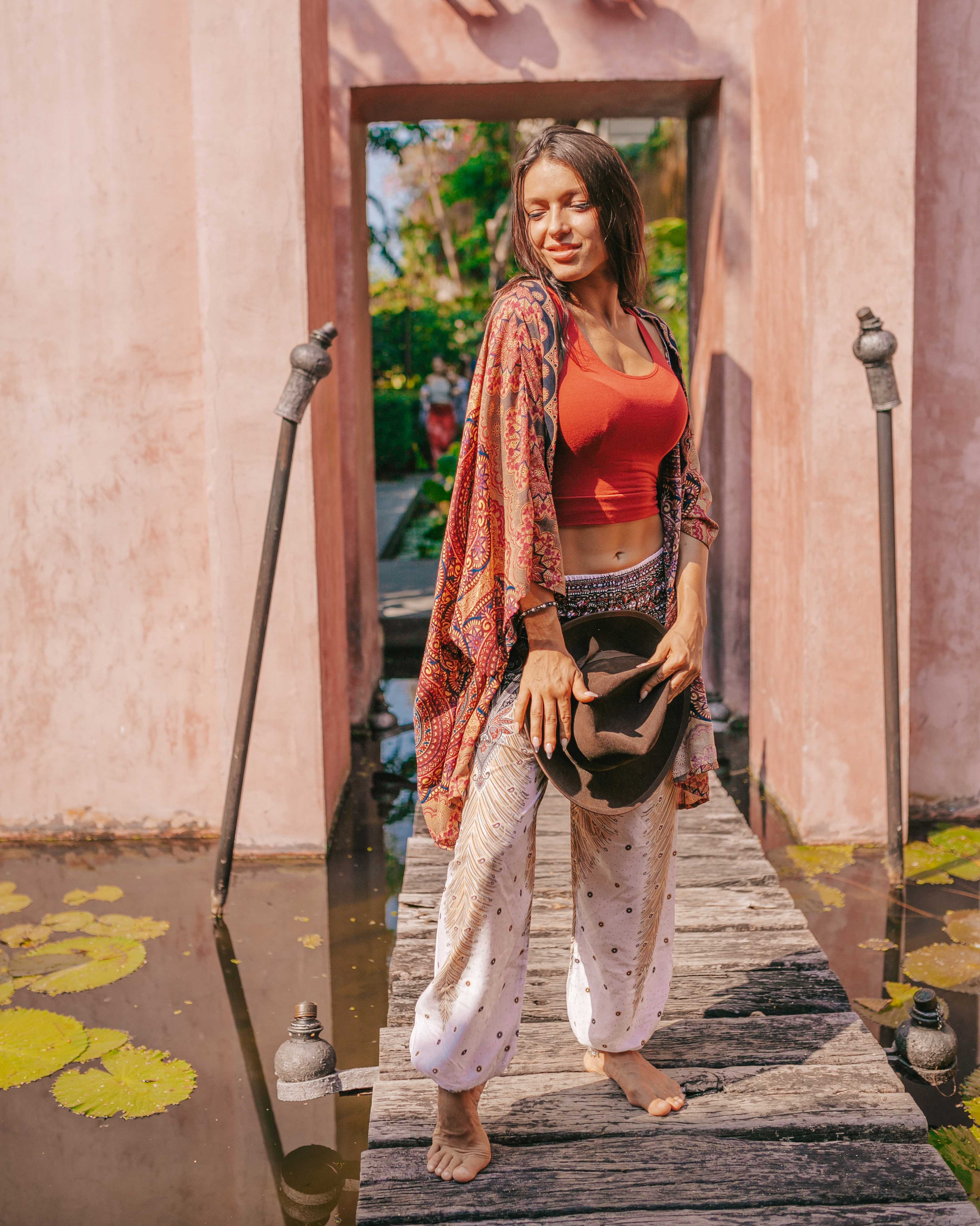 LOPBURI PANTS - Elastic Waist Elepanta Elastic Waist Pants - Buy Today Elephant Pants Jewelry And Bohemian Clothes Handmade In Thailand Help To Save The Elephants FairTrade And Vegan