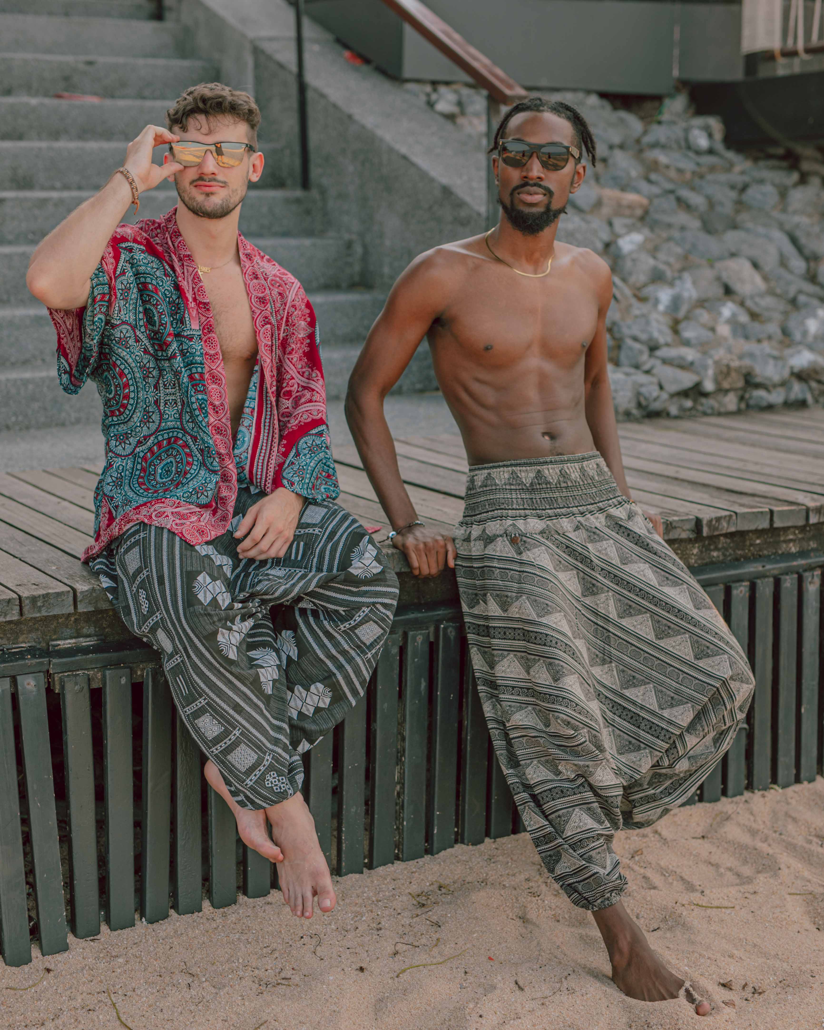 BORA KIMONO Elepanta Unisex Kimono - Buy Today Elephant Pants Jewelry And Bohemian Clothes Handmade In Thailand Help To Save The Elephants FairTrade And Vegan