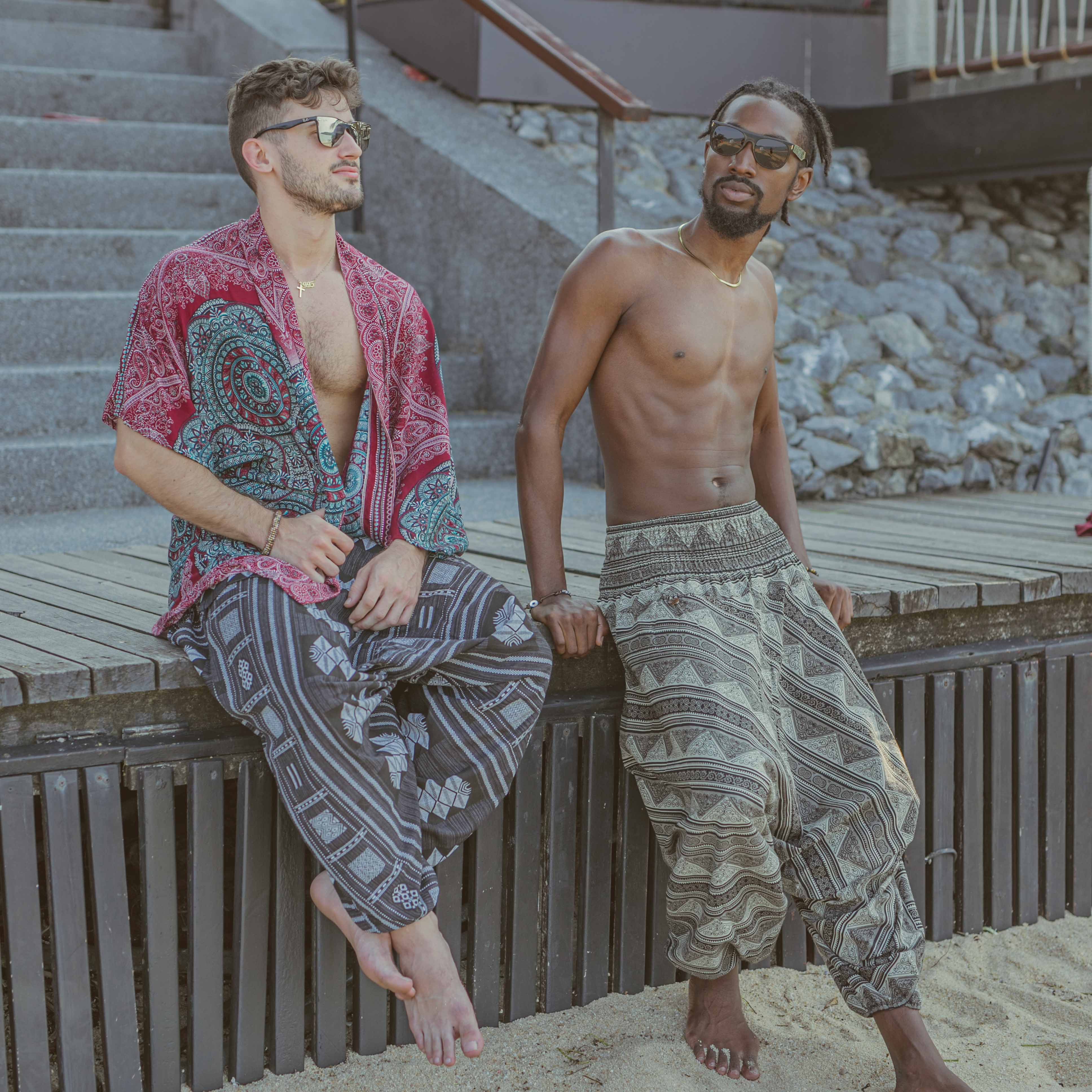 BORA KIMONO Elepanta Unisex Kimono - Buy Today Elephant Pants Jewelry And Bohemian Clothes Handmade In Thailand Help To Save The Elephants FairTrade And Vegan