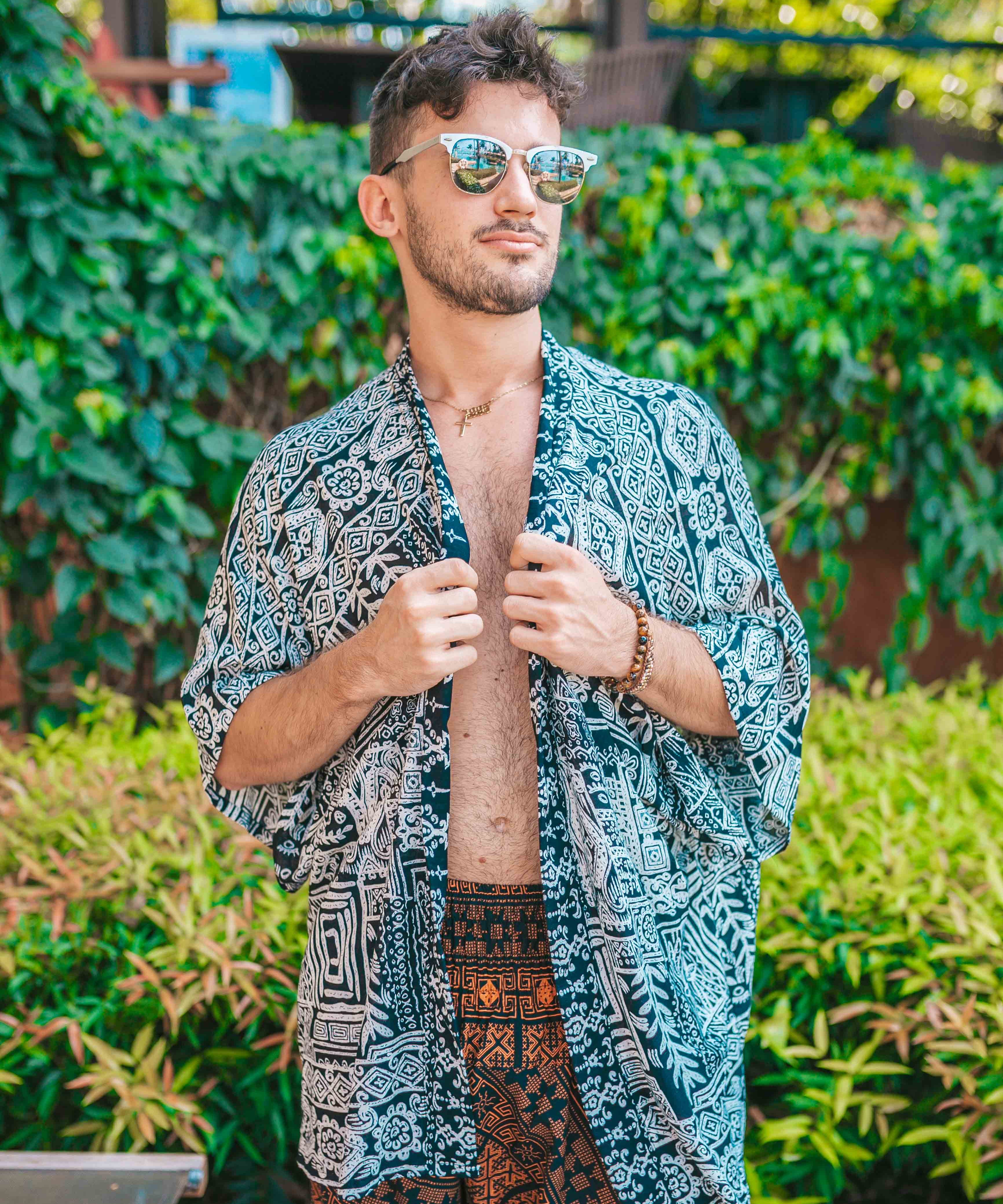 TULUM KIMONO Elepanta Unisex Kimono - Buy Today Elephant Pants Jewelry And Bohemian Clothes Handmade In Thailand Help To Save The Elephants FairTrade And Vegan
