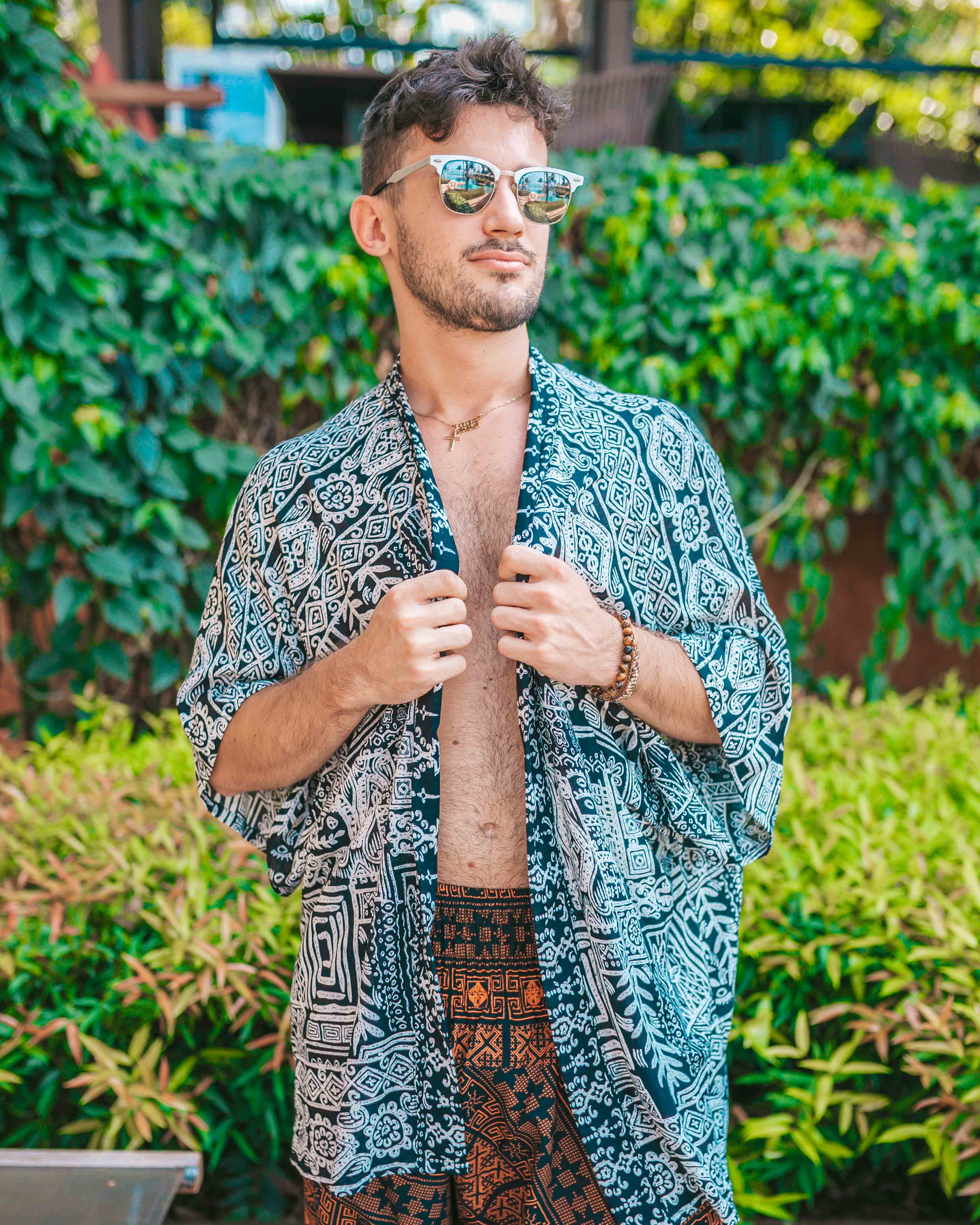 TULUM KIMONO Elepanta Unisex Kimono - Buy Today Elephant Pants Jewelry And Bohemian Clothes Handmade In Thailand Help To Save The Elephants FairTrade And Vegan