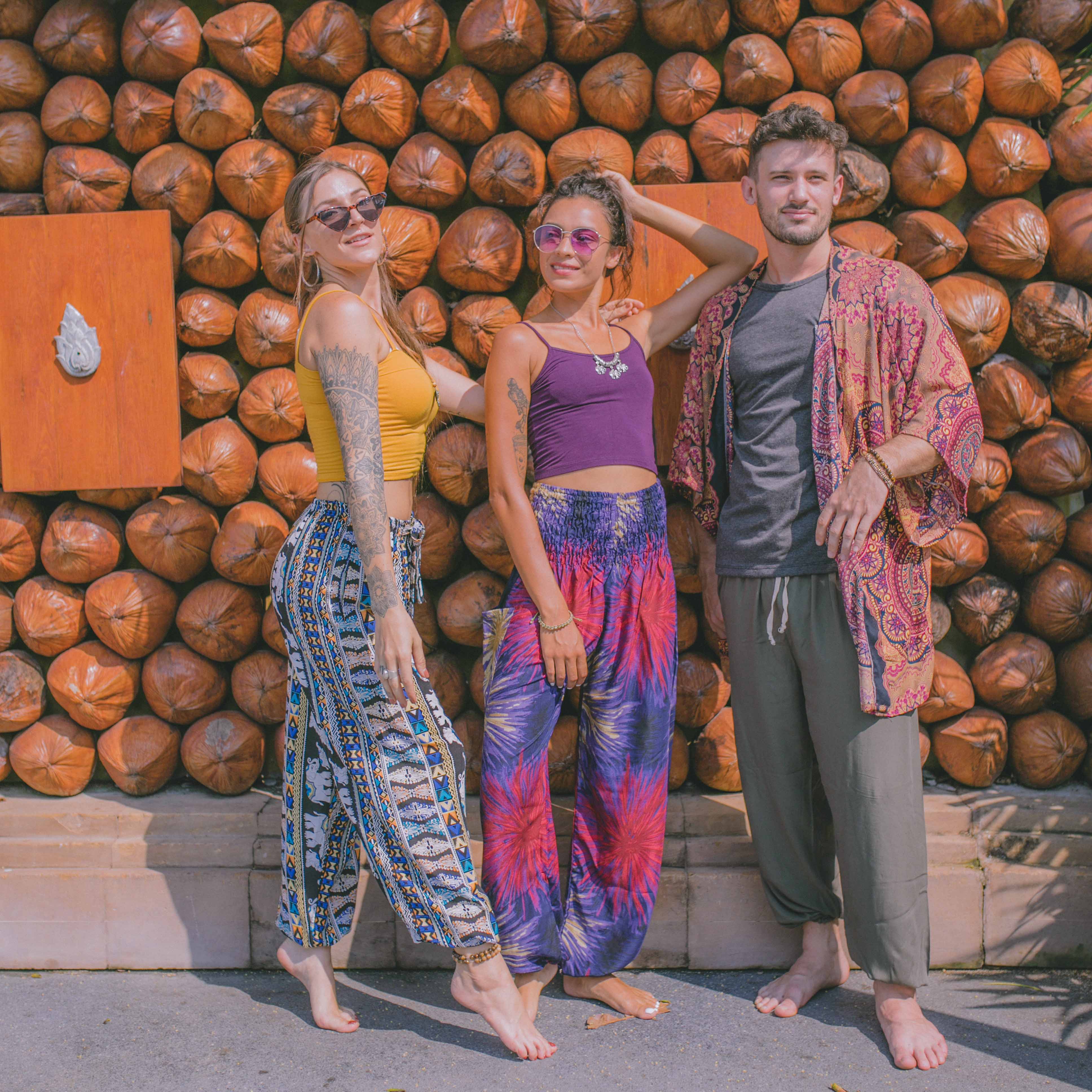 TIE DYE PANTS - Elastic Waist Elepanta Tie Dye Pants - Buy Today Elephant Pants Jewelry And Bohemian Clothes Handmade In Thailand Help To Save The Elephants FairTrade And Vegan