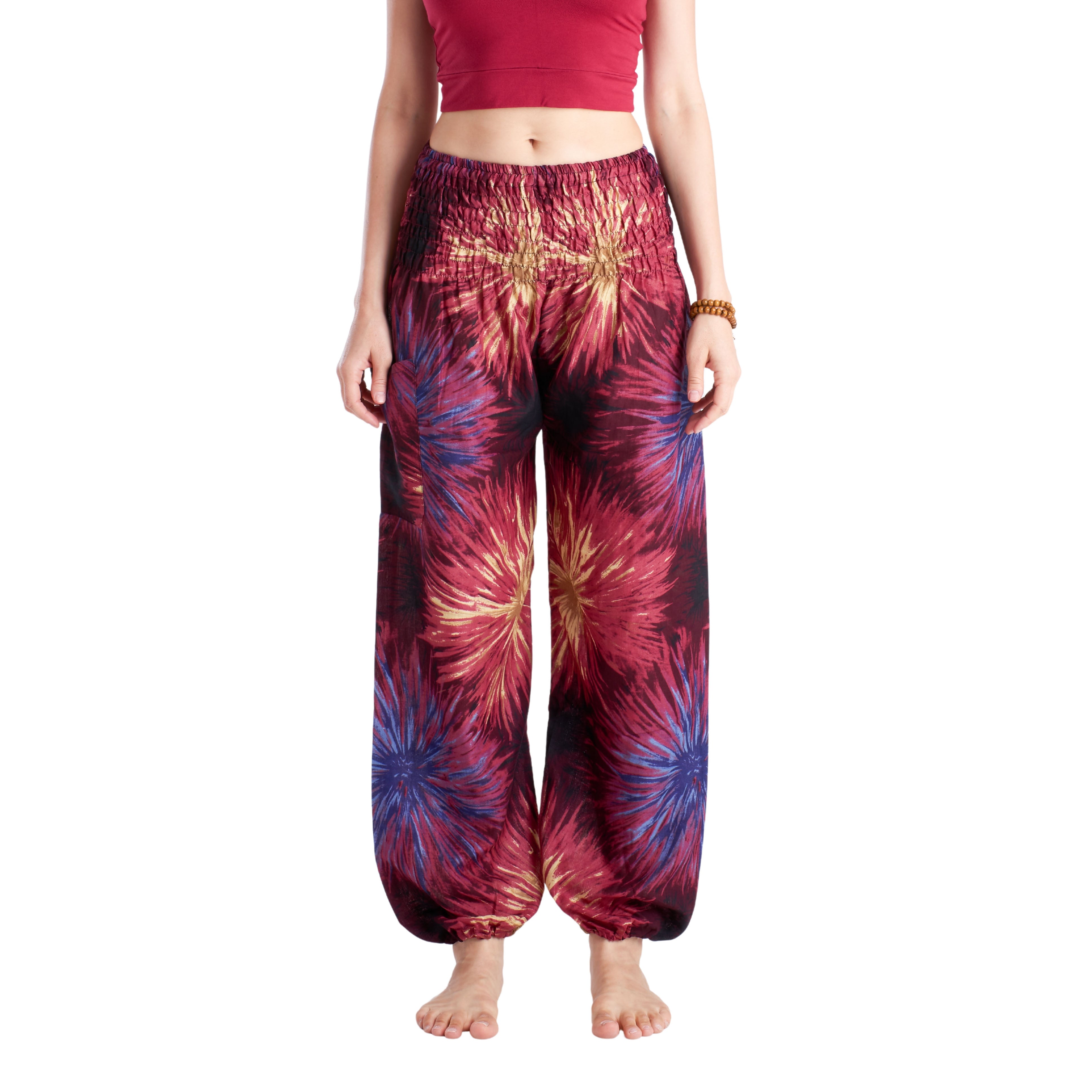 TIE DYE PANTS - Elastic Waist Elepanta Tie Dye Pants - Buy Today Elephant Pants Jewelry And Bohemian Clothes Handmade In Thailand Help To Save The Elephants FairTrade And Vegan