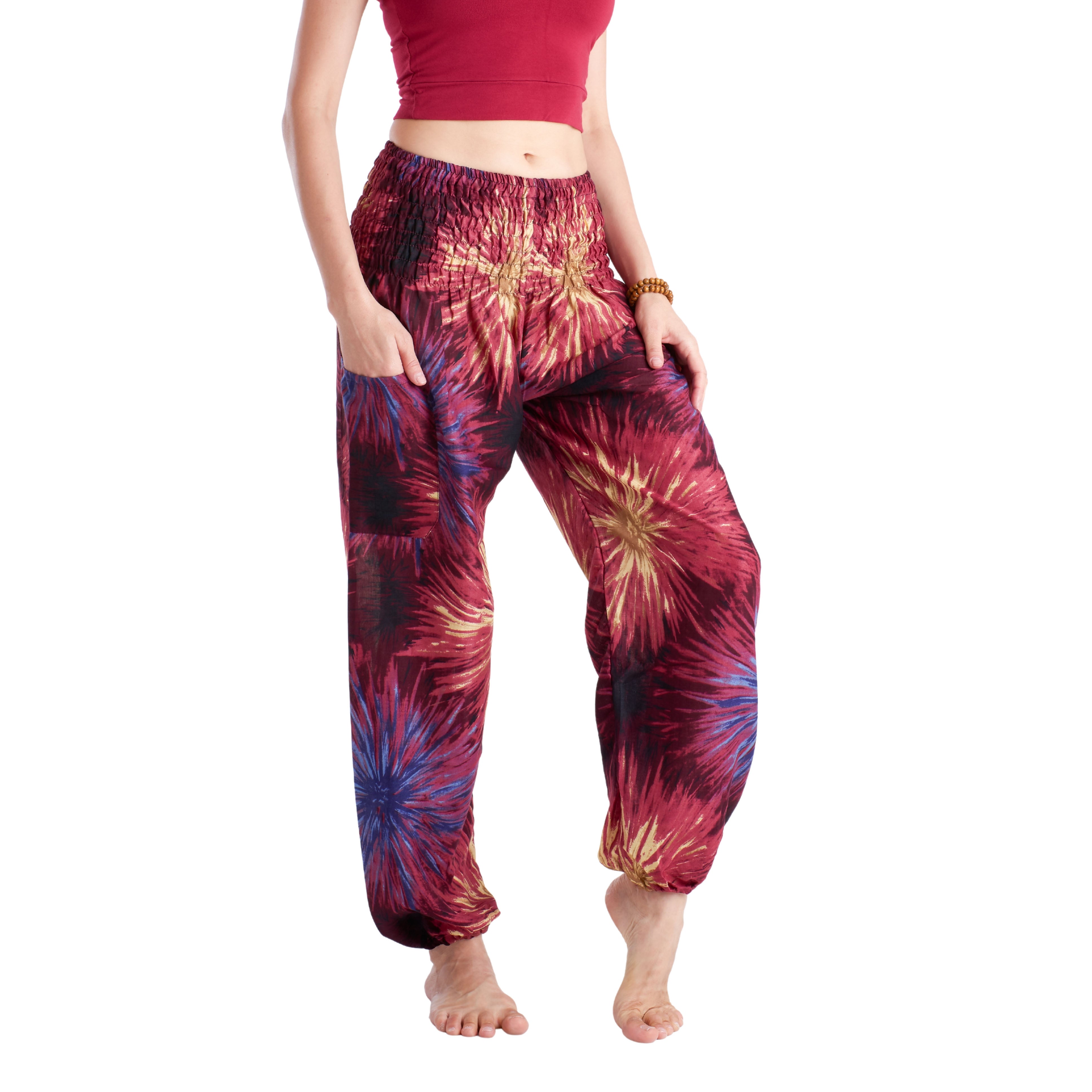 TIE DYE PANTS - Elastic Waist Elepanta Tie Dye Pants - Buy Today Elephant Pants Jewelry And Bohemian Clothes Handmade In Thailand Help To Save The Elephants FairTrade And Vegan