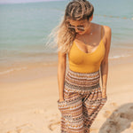 JAKARTA BOHO PANTS - BROWN Elepanta Elastic Waist | Harem Pants - Buy Today Elephant Pants Jewelry And Bohemian Clothes Handmade In Thailand Help To Save The Elephants FairTrade And Vegan