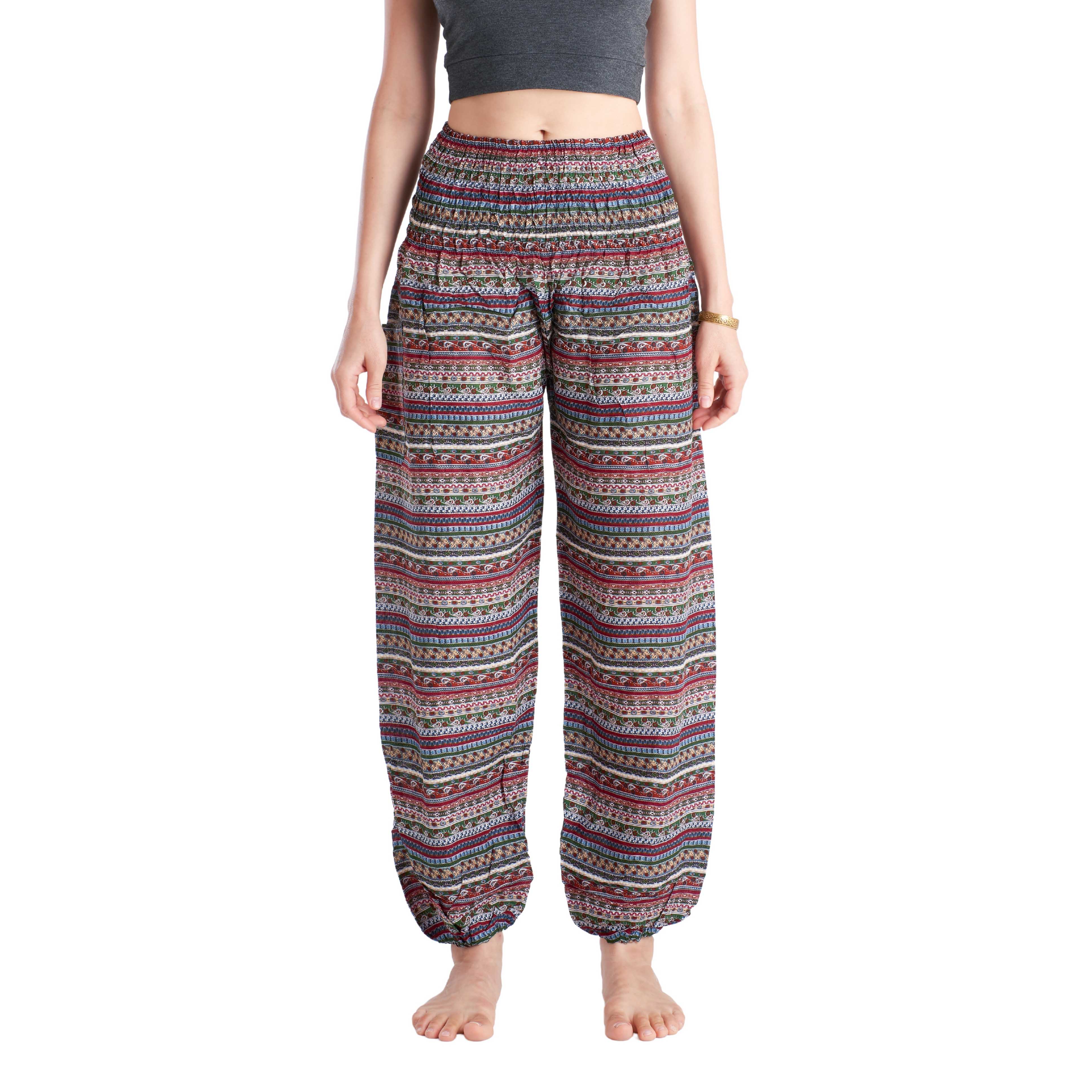 JAKARTA ELEPHANT PANTS - GREEN Elepanta Harem Pants | Elastic Waist - Buy Today Elephant Pants Jewelry And Bohemian Clothes Handmade In Thailand Help To Save The Elephants FairTrade And Vegan