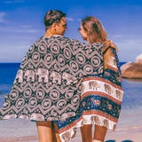 KRABI ELEPHANT KIMONO Elepanta Beach Kimono | Unisex - Buy Today Elephant Pants Jewelry And Bohemian Clothes Handmade In Thailand Help To Save The Elephants FairTrade And Vegan