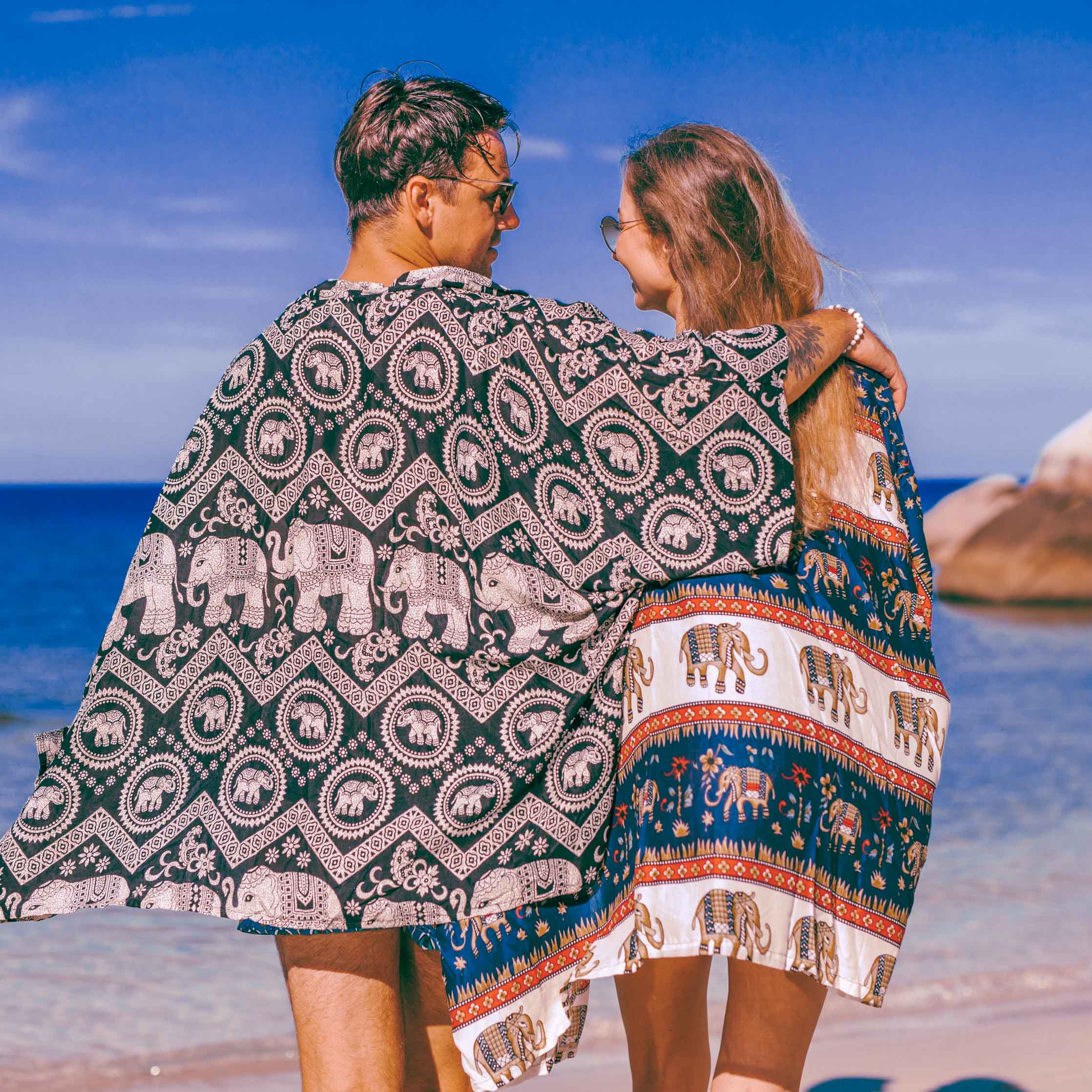 KRABI ELEPHANT KIMONO Elepanta Beach Kimono | Unisex - Buy Today Elephant Pants Jewelry And Bohemian Clothes Handmade In Thailand Help To Save The Elephants FairTrade And Vegan