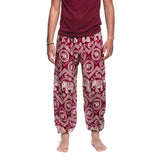 KRABI ELEPHANT PANTS - RED Elepanta Harem Pants | Elastic Waist - Buy Today Elephant Pants Jewelry And Bohemian Clothes Handmade In Thailand Help To Save The Elephants FairTrade And Vegan