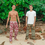 KRABI ELEPHANT PANTS - RED Elepanta Harem Pants | Elastic Waist - Buy Today Elephant Pants Jewelry And Bohemian Clothes Handmade In Thailand Help To Save The Elephants FairTrade And Vegan