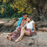 KRABI ELEPHANT PANTS - RED Elepanta Harem Pants | Elastic Waist - Buy Today Elephant Pants Jewelry And Bohemian Clothes Handmade In Thailand Help To Save The Elephants FairTrade And Vegan