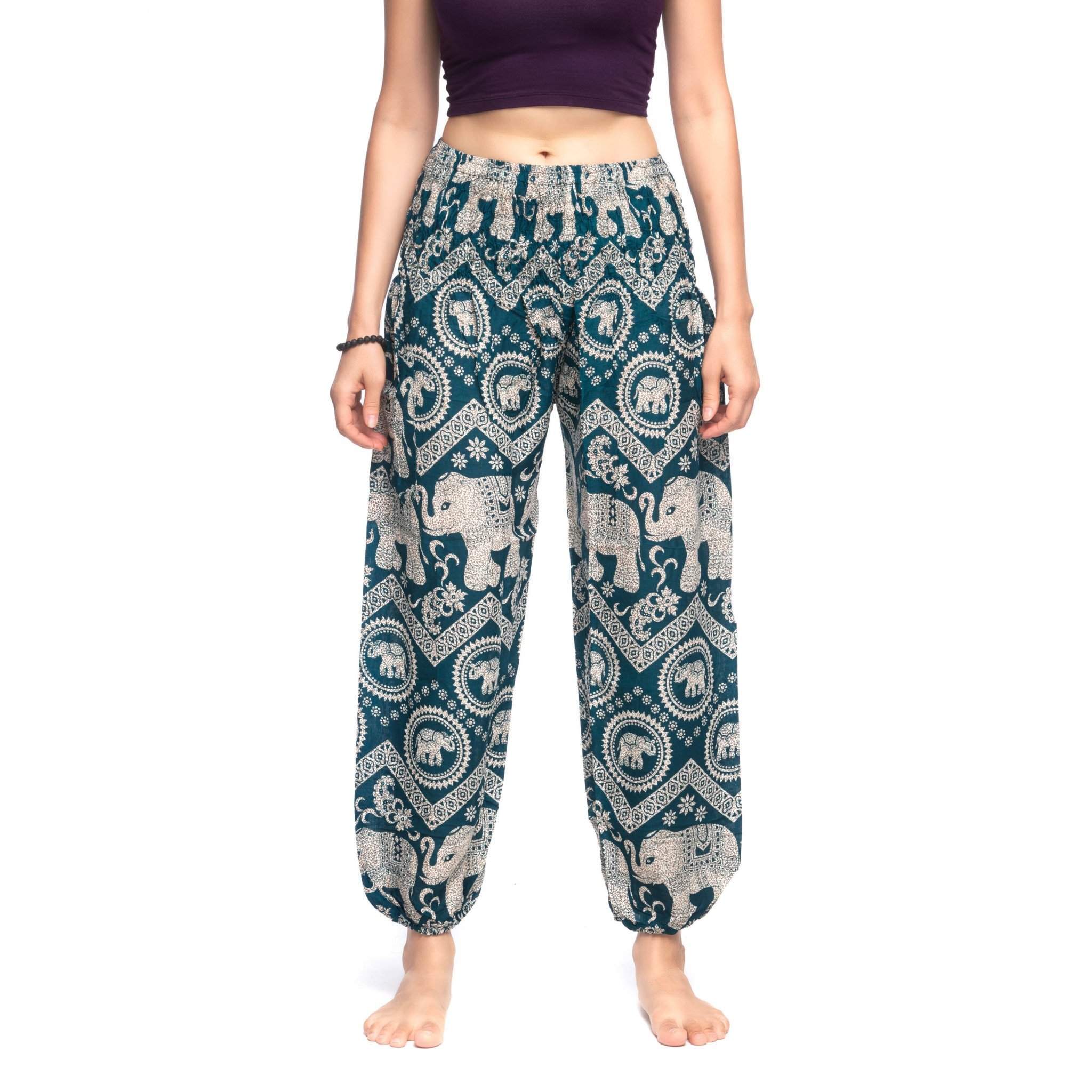 Krabi Elephant Pants - TEAL Elepanta Women's Pants - Buy Today Elephant Pants Jewelry And Bohemian Clothes Handmade In Thailand Help To Save The Elephants FairTrade And Vegan