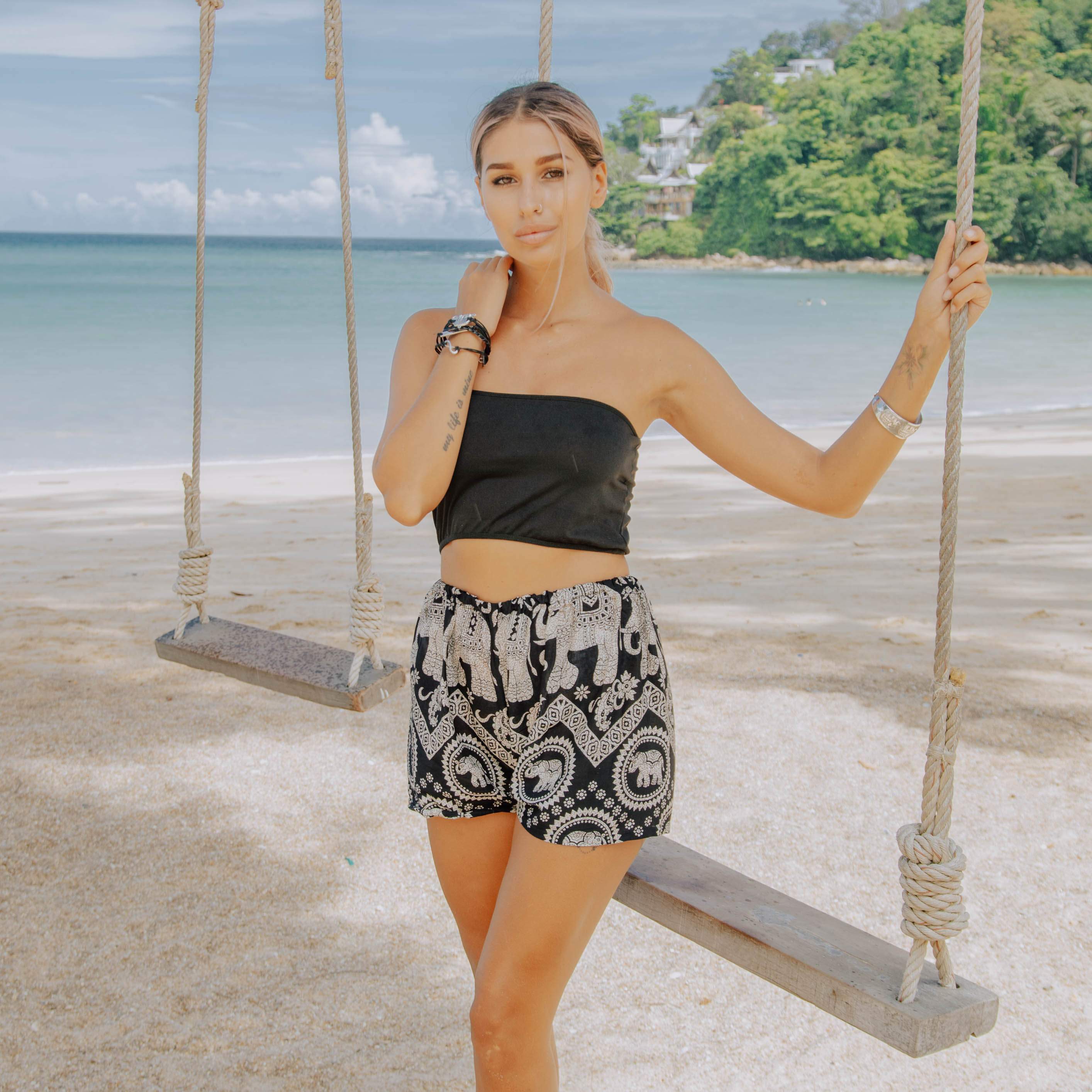 KRABI SHORTS Elepanta Women's Shorts - Buy Today Elephant Pants Jewelry And Bohemian Clothes Handmade In Thailand Help To Save The Elephants FairTrade And Vegan